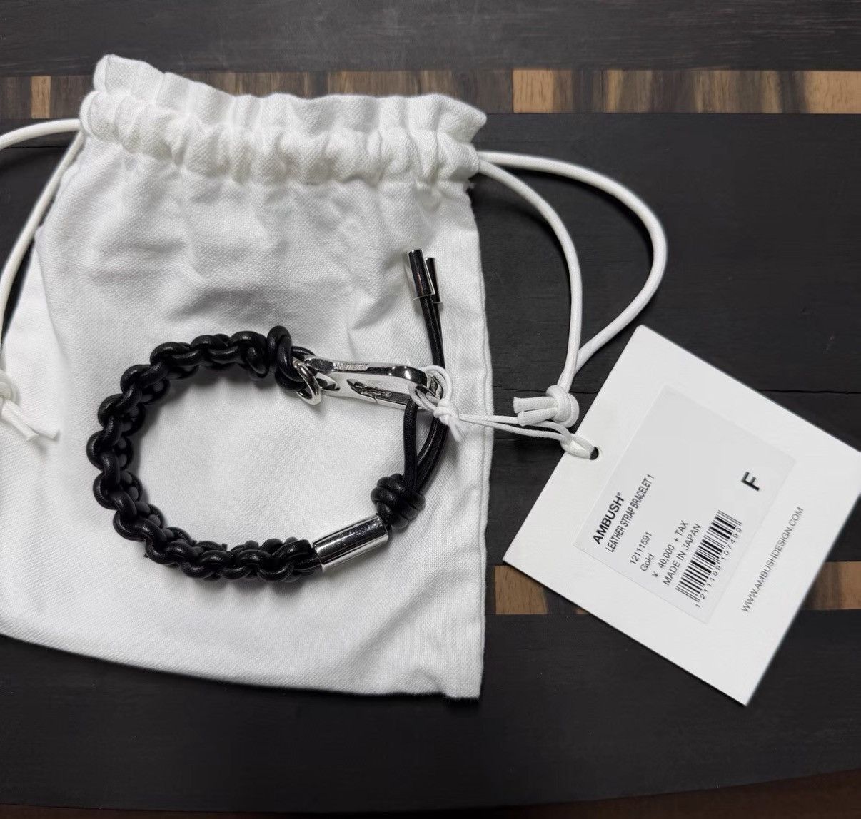 Ambush Design AMBUSH Limited Edition Black Leather Bracelet Size ONE SIZE - 1 Thumbnail
