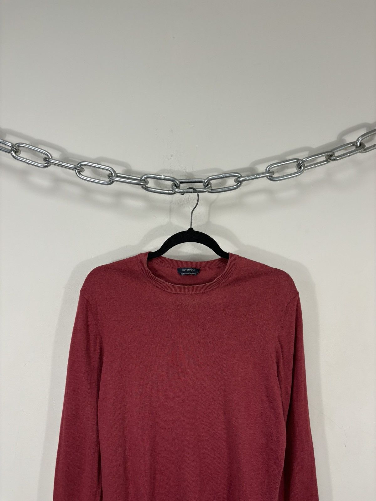Suitsupply Suitsupply Men’s Cotton Cashmere Blend Red Knit Sweater Size US L / EU 52-54 / 3 - 2 Thumbnail