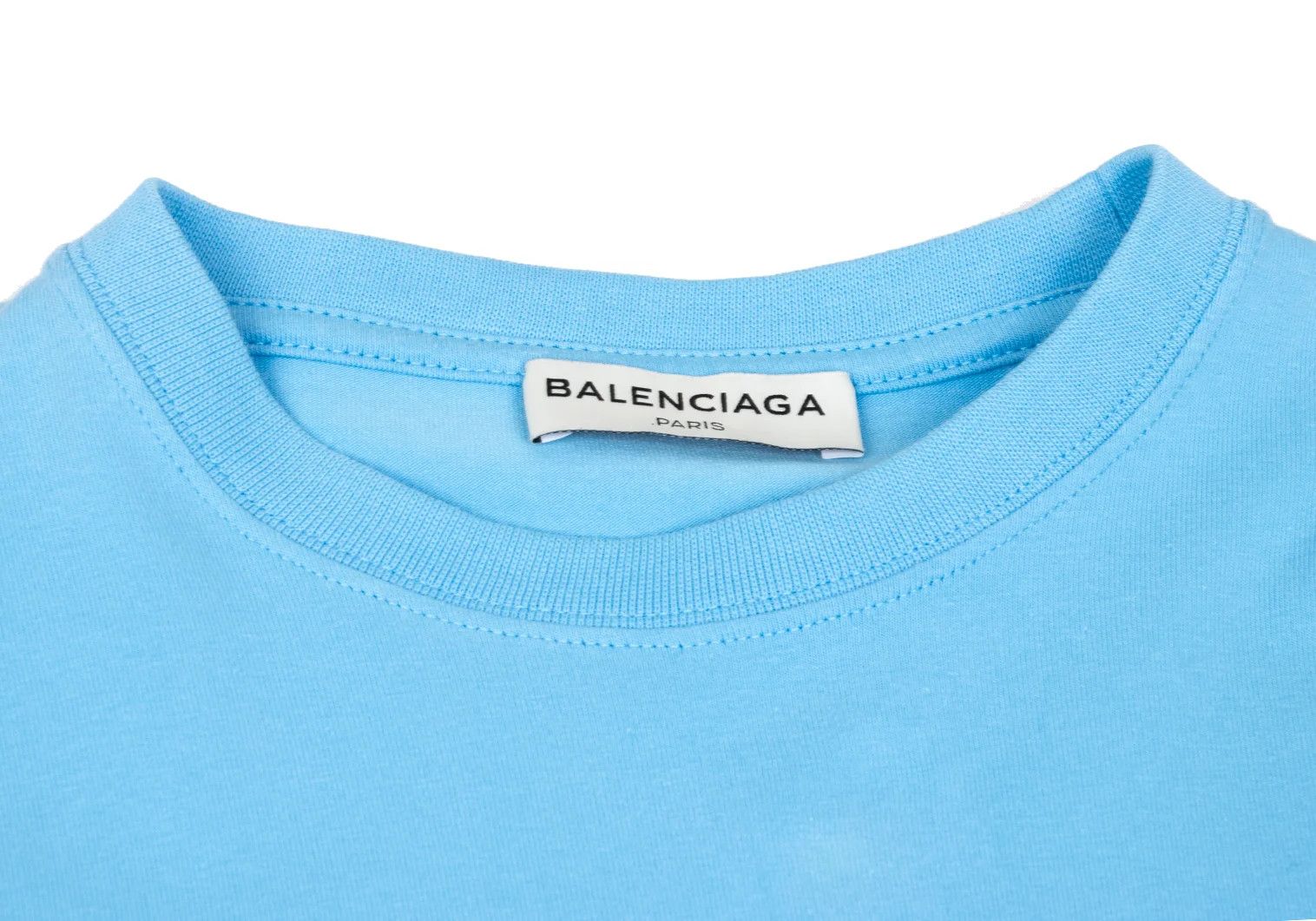 Balenciaga Spandex Logo Print Cutso in Light Blue Size S Size US S / EU 44-46 / 1 - 5 Thumbnail