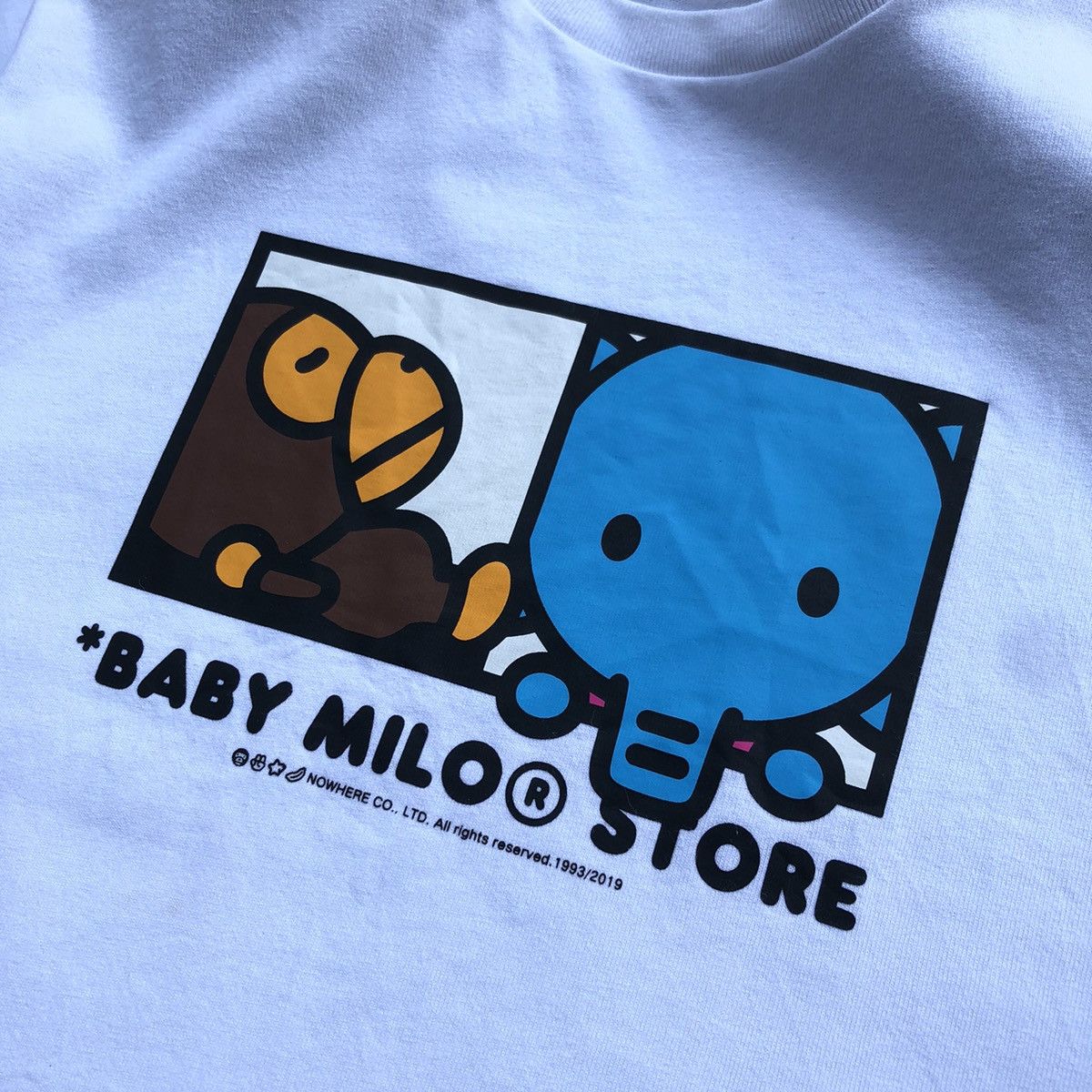 Bape Bape Baby Milo White Logo Shirt Size US S / EU 44-46 / 1 - 4 Thumbnail