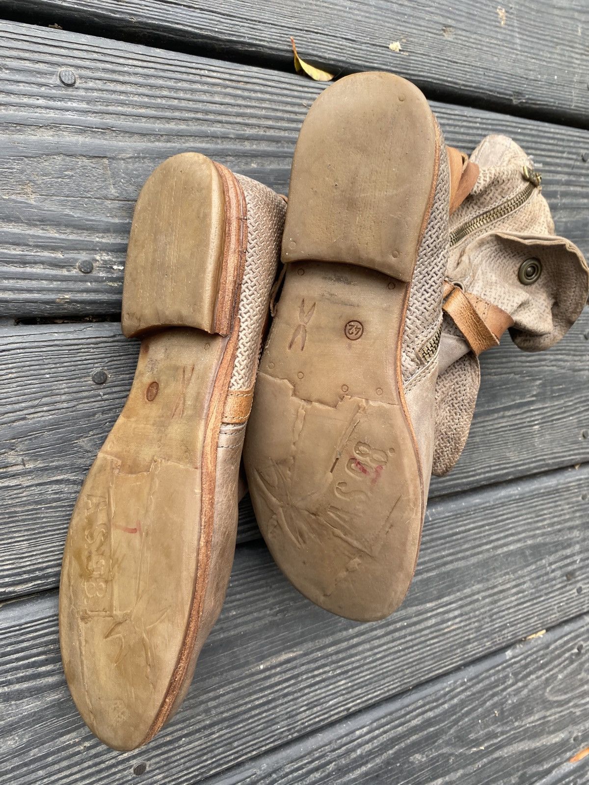 A.S.98 INSANE DISTRESSED ZIP/SNAP/STRAP BOHO 42 size AS98 BOOTS Size US 9 / EU 42 - 6 Thumbnail