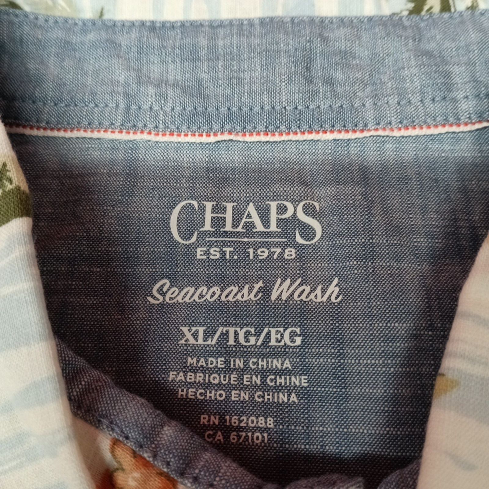 Chaps Chaps Seacoast Wash Chambray Woven Shirt Men's XL White Sand Size US XL / EU 56 / 4 - 3 Thumbnail