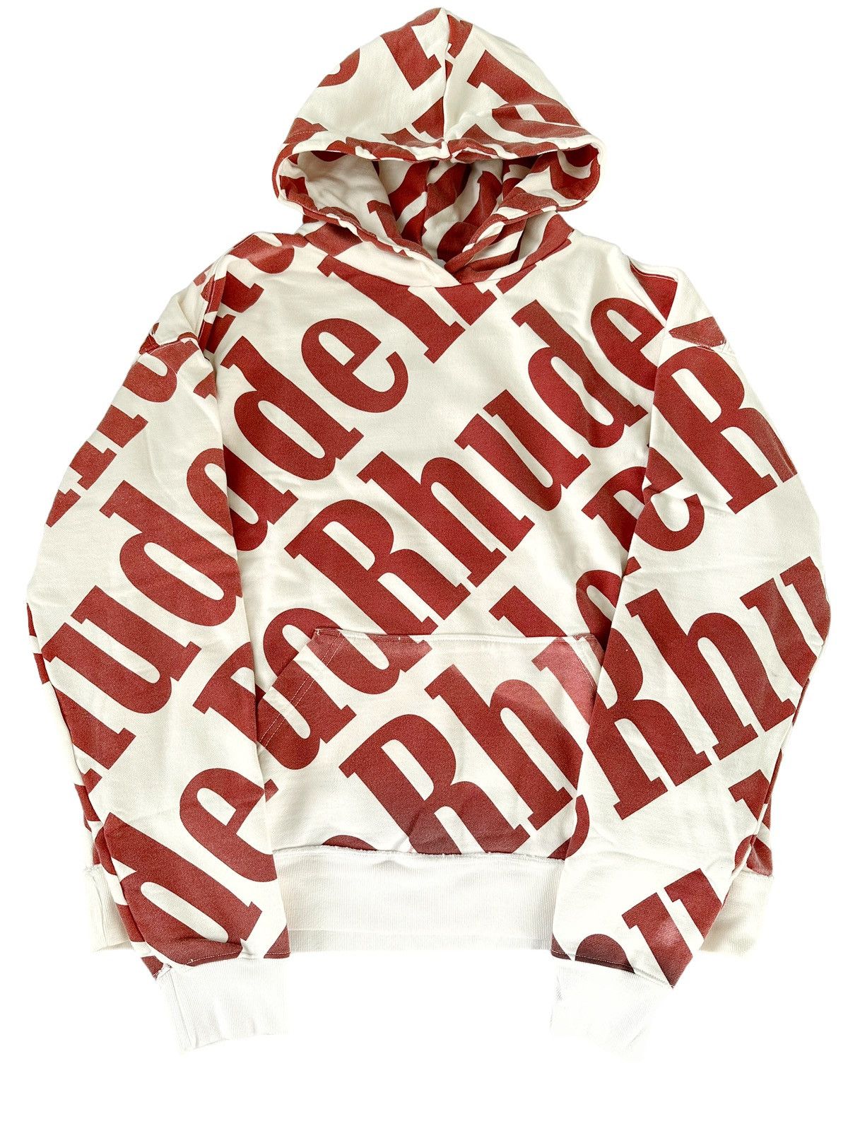 Rhude All Over Print White/Red Hoodie Size US L / EU 52-54 / 3 - 4 Thumbnail