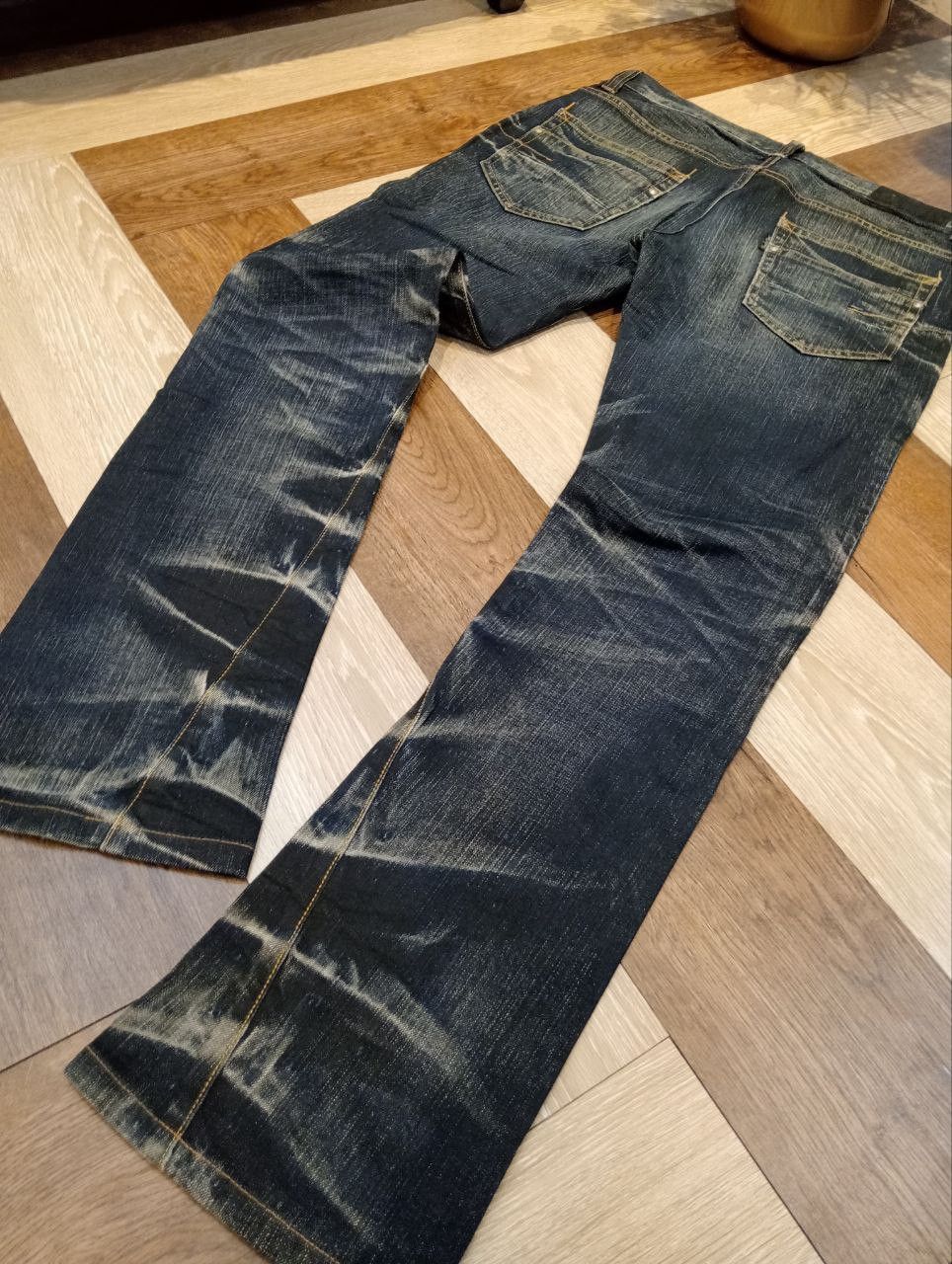 Tornado Mart TORNADO MART JAPAN BLUE DISTRESSED FLARED DENIM PANTS Size US 34 / EU 50 - 14 Thumbnail