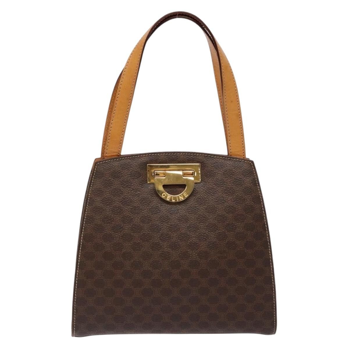 Celine CELINE Macadam Canvas Hand Bag Pvc Leather Brown Gold Size ONE SIZE - 2 Thumbnail