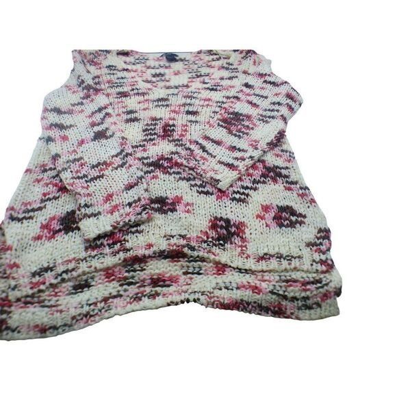 Other H&M Women’s Knit V-neck Sweater, White-multi, M Size M / US 6-8 / IT 42-44 - 5 Thumbnail