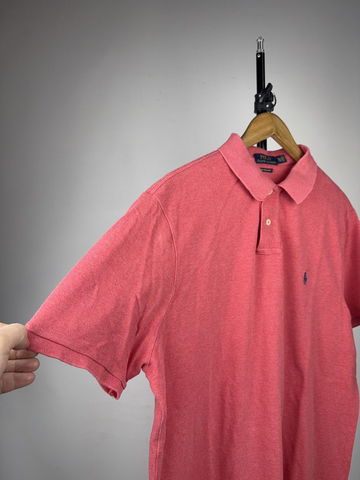 Polo Ralph Lauren Luxury 00s Polo Ralph Lauren Custom Slim Fit Pink Polo Shirt Size US XL / EU 56 / 4 - 3 Thumbnail