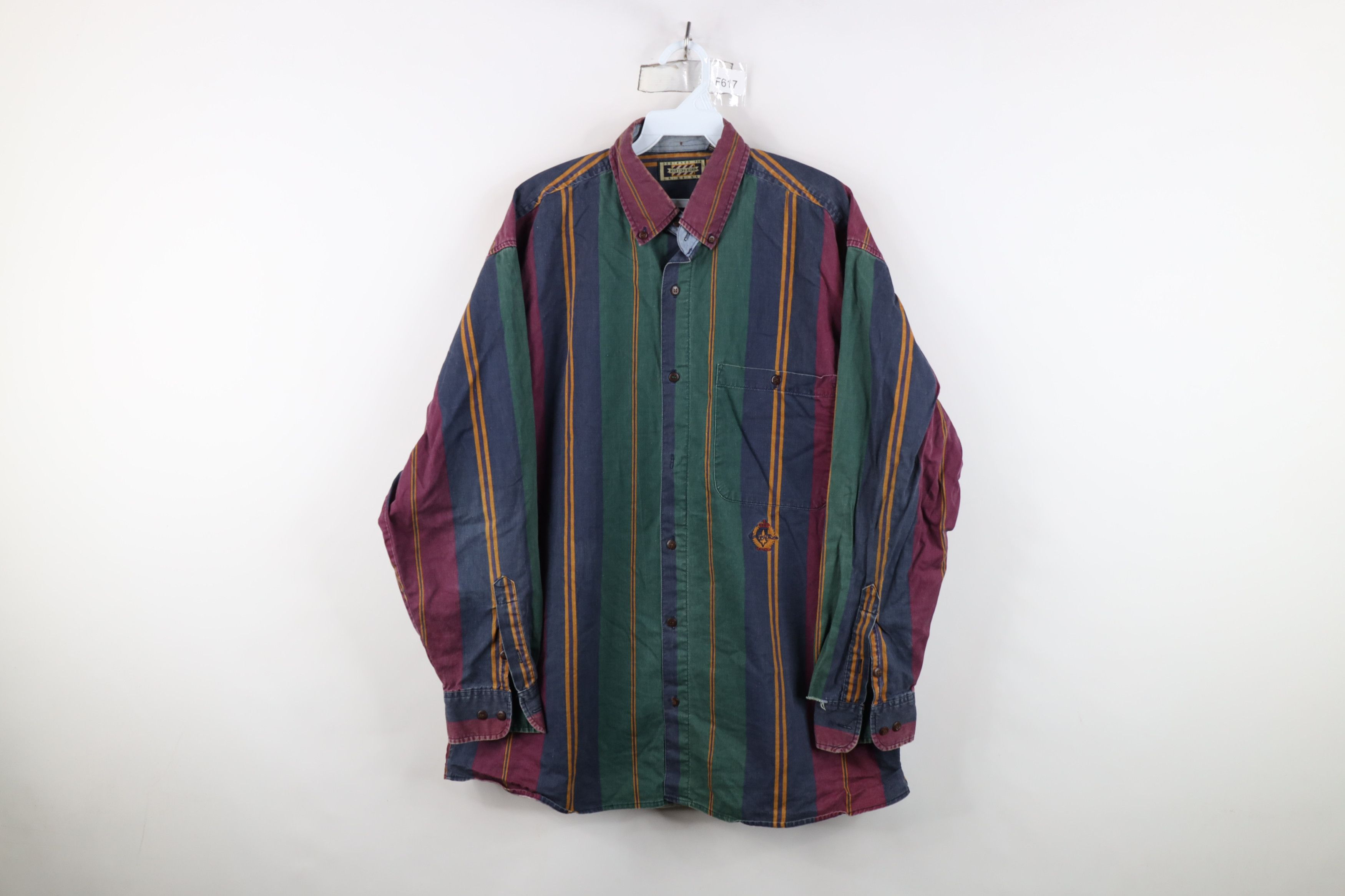 Vintage Vintage 90s Streetwear Rainbow Striped Button Shirt Size US M / EU 48-50 / 2 - 1 Thumbnail