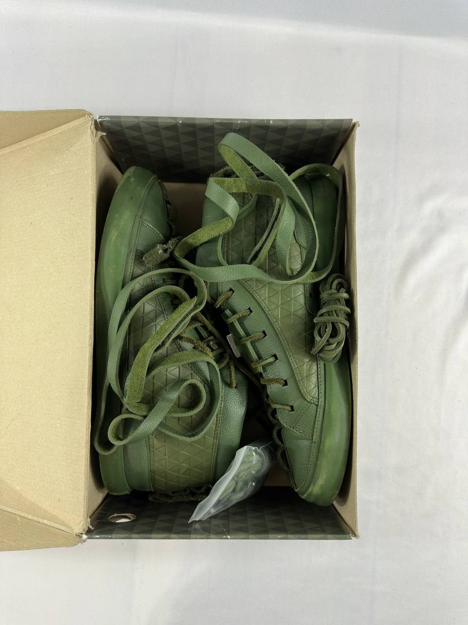 Patrick Mohr K1X x Patrick Mohr Mk6 Army Green High Leather Sneakers Size US 12 / EU 45 - 10 Thumbnail