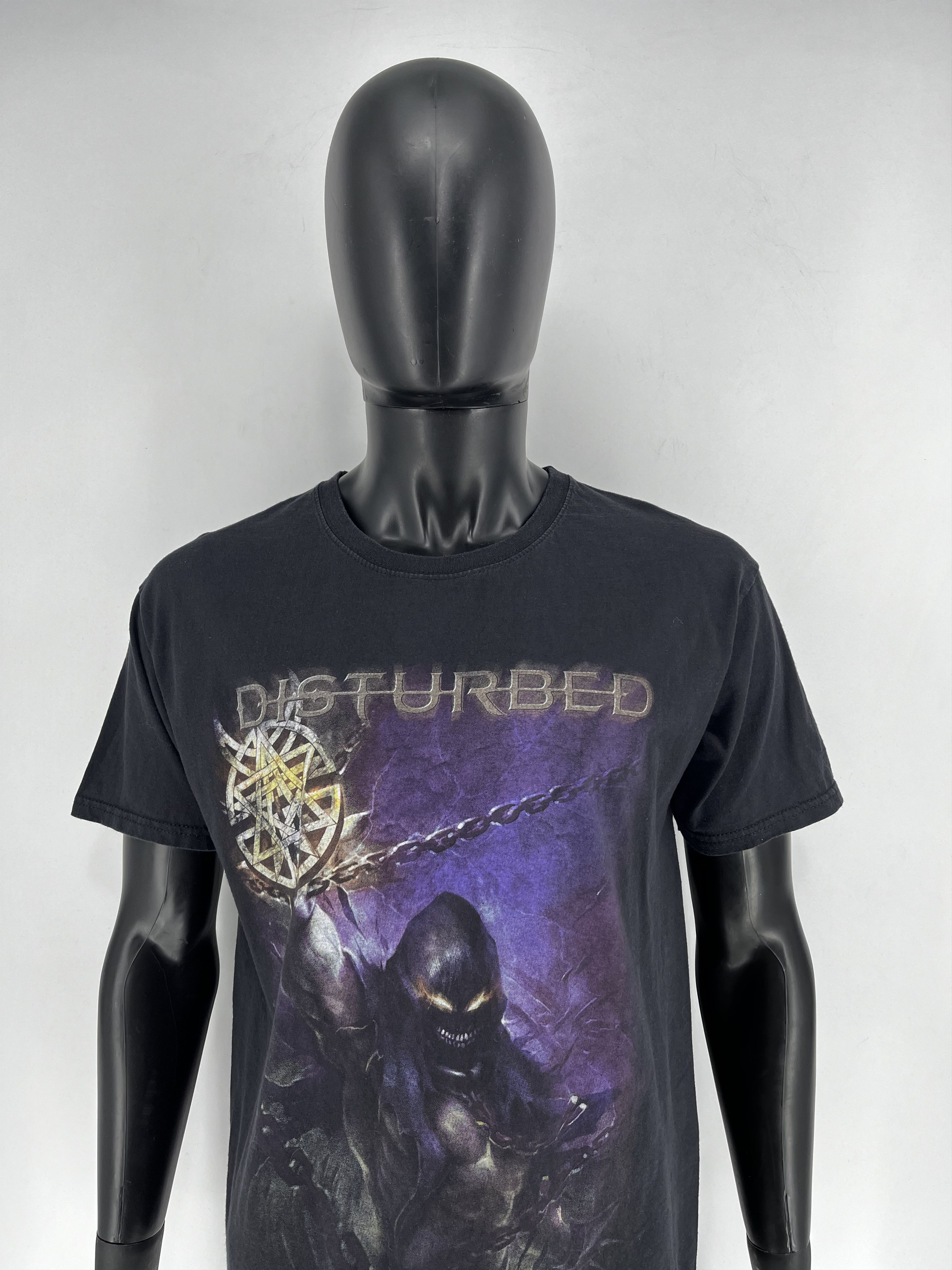 Band Tees Vintage Y2K Disturbed Metal Band Grunge Faded Double Sided Size US L / EU 52-54 / 3 - 1 Thumbnail
