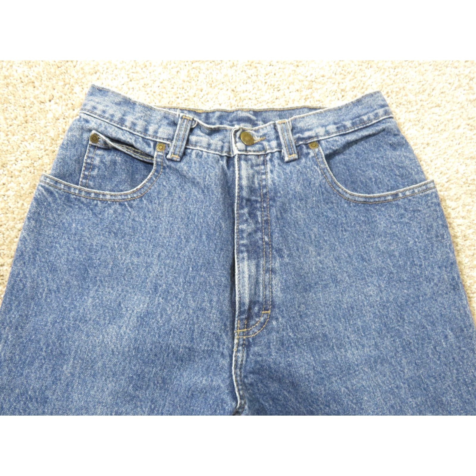 Vintage VINTAGE ZENA Jeans Women 11 28x28 High Waisted Tapered 100% Cotton Blue Denim 28 Inseam Medium Wash 80s Retro Womens Jeans Size 32" / US 10 / IT 46 - 4 Thumbnail