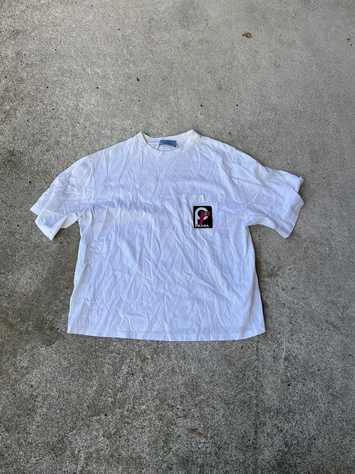 Prada Prada rubber logo T shirt Size S / US 4 / IT 40 - 1 Thumbnail