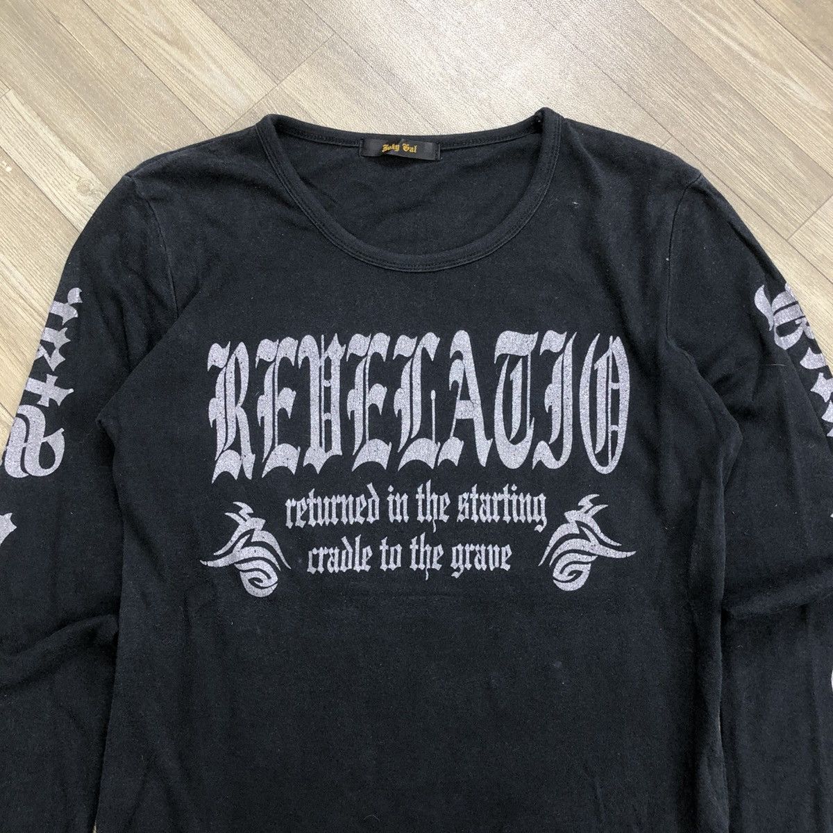 If Six Was Nine × Japanese Brand × Le Grande Bleu (L.G.B.) 2000s Soky Bal Wings Tribal Poem Lgb Style Long Sleeve Size US M / EU 48-50 / 2 - 2 Thumbnail