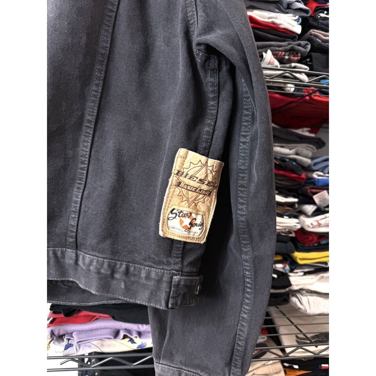 Diesel 💥Rare! Vintage Diesel Denim Jacket Archive Leather Patch Size US XXL / EU 58 / 5 - 3 Thumbnail