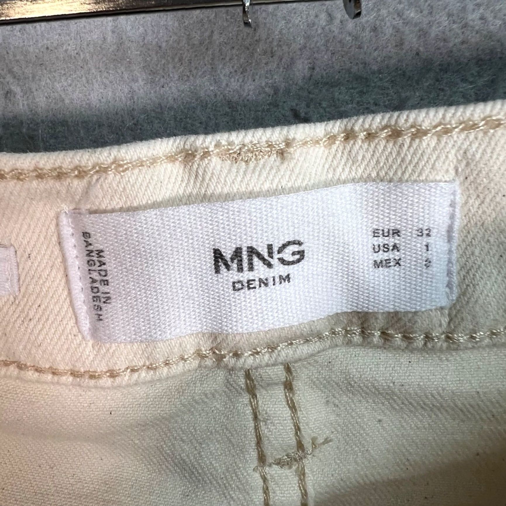 Mango Mango High-Waisted Off-White Jeans Womens Size 1 Skinny Ankle Mid Rise Denim 24 in 27 in 8/10 Womens Size 25" / US 0 / IT 36 - 4 Thumbnail