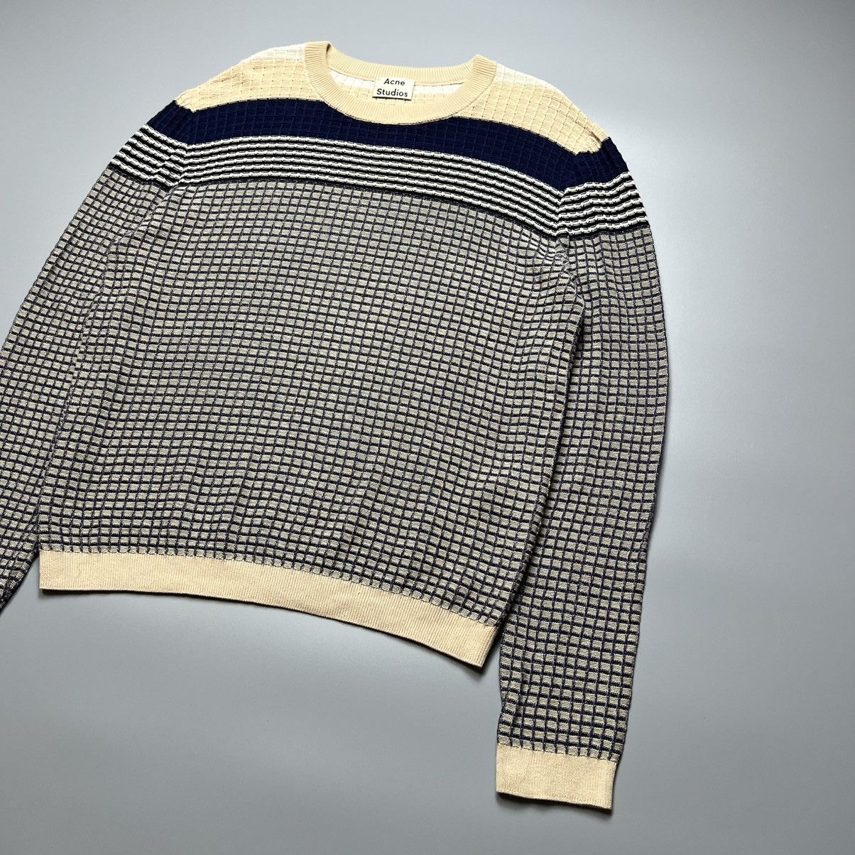 Acne Studios Acne Studios - KOOS waffle Knitted Sweater Size US M / EU 48-50 / 2 - 3 Thumbnail