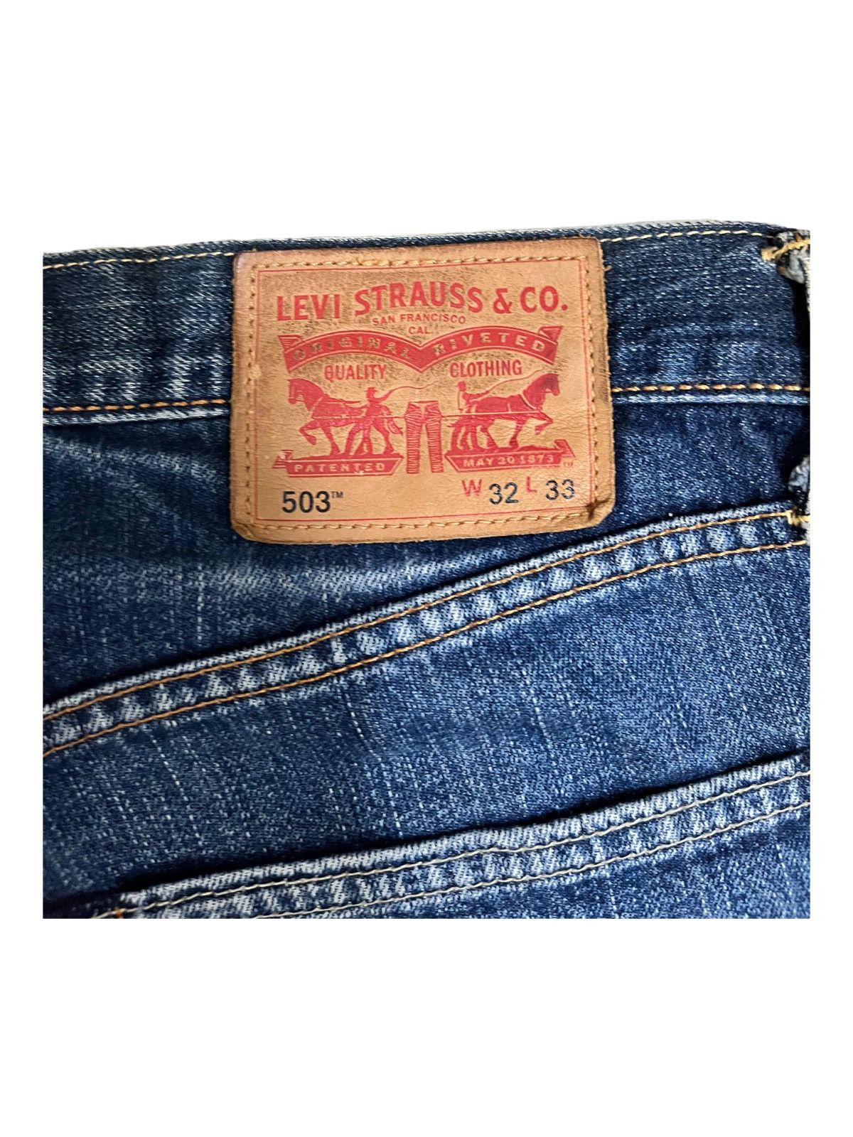 Levi's Vintage Levi’s 503 Baggy Distressed Style Denim Size US 31 - 8 Thumbnail