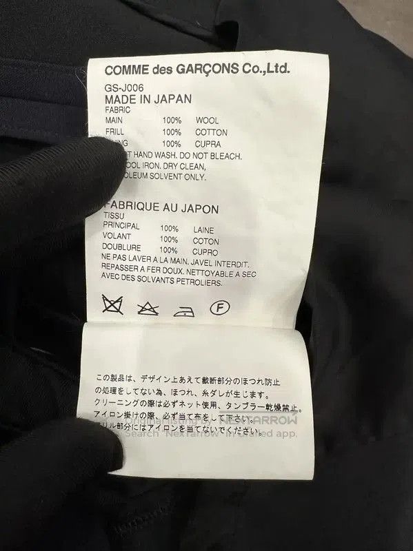 Comme des Garcons COMME des GARÇONS Dark Blue Wool Women's Jacket . Size M / US 6-8 / IT 42-44 - 8 Thumbnail