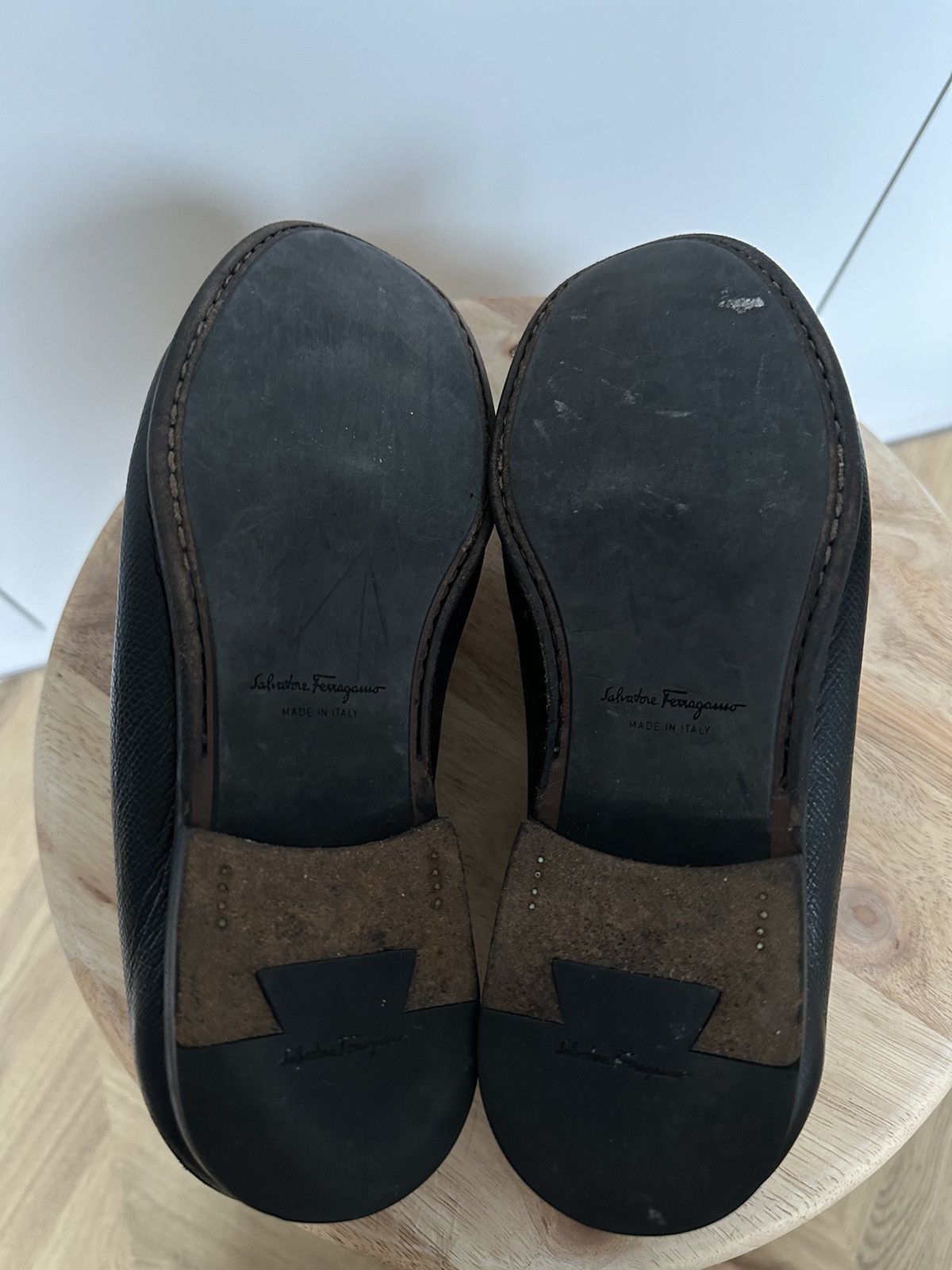 Designer × Salvatore Ferragamo Salvatore Ferragamo Black slip on loafer logo buckle Size US 7 / EU 40 - 8 Thumbnail
