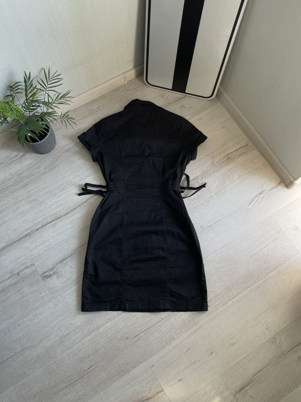 Seditionaries Vintage Y2k Abstract Mini Dress With Straps 2000s Cargo Punk Size M / US 6-8 / IT 42-44 - 11 Thumbnail