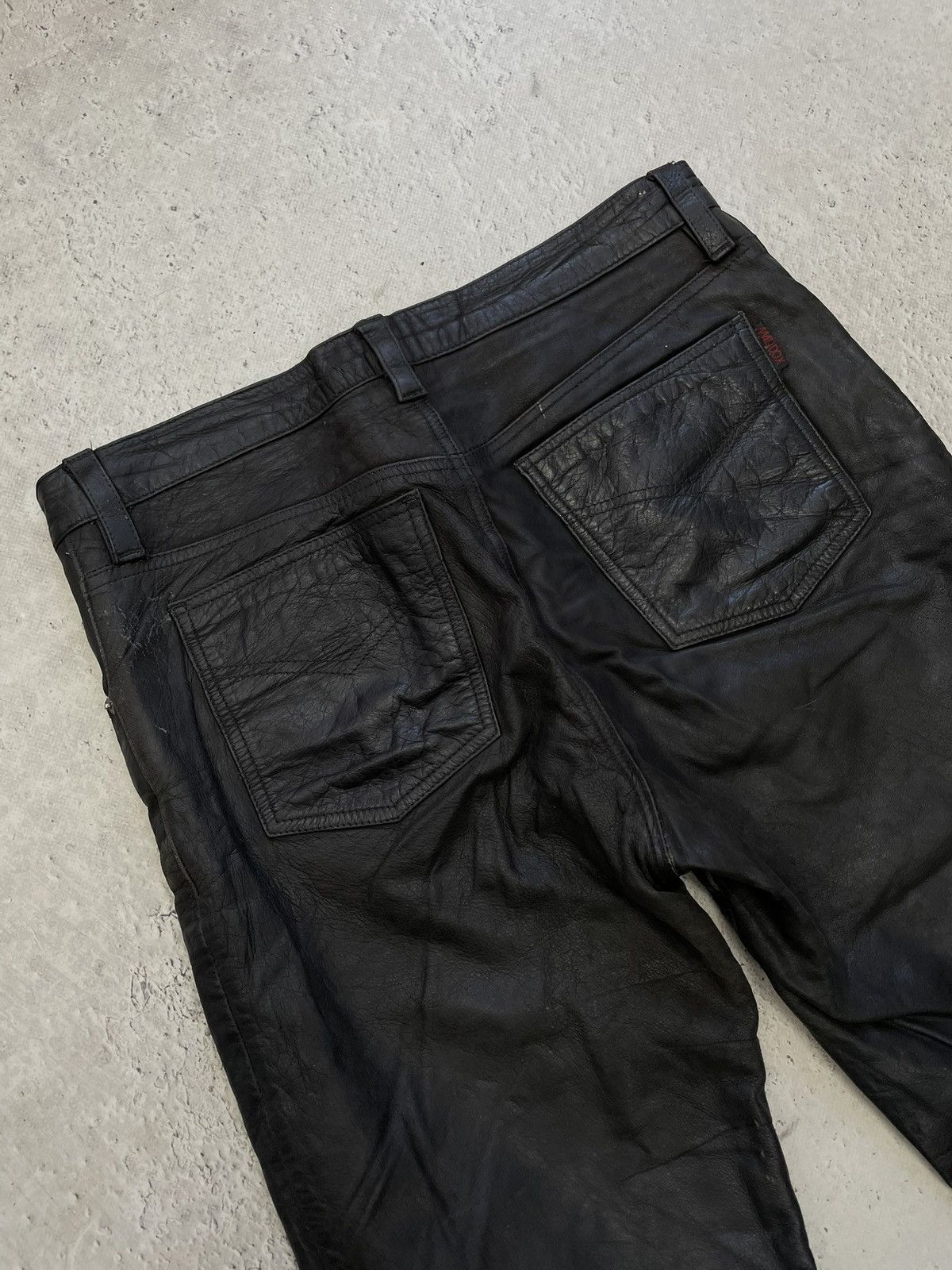 Tornado Mart Maddox black leather pants biker gothic rick owens style Size US 32 / EU 48 - 11 Thumbnail