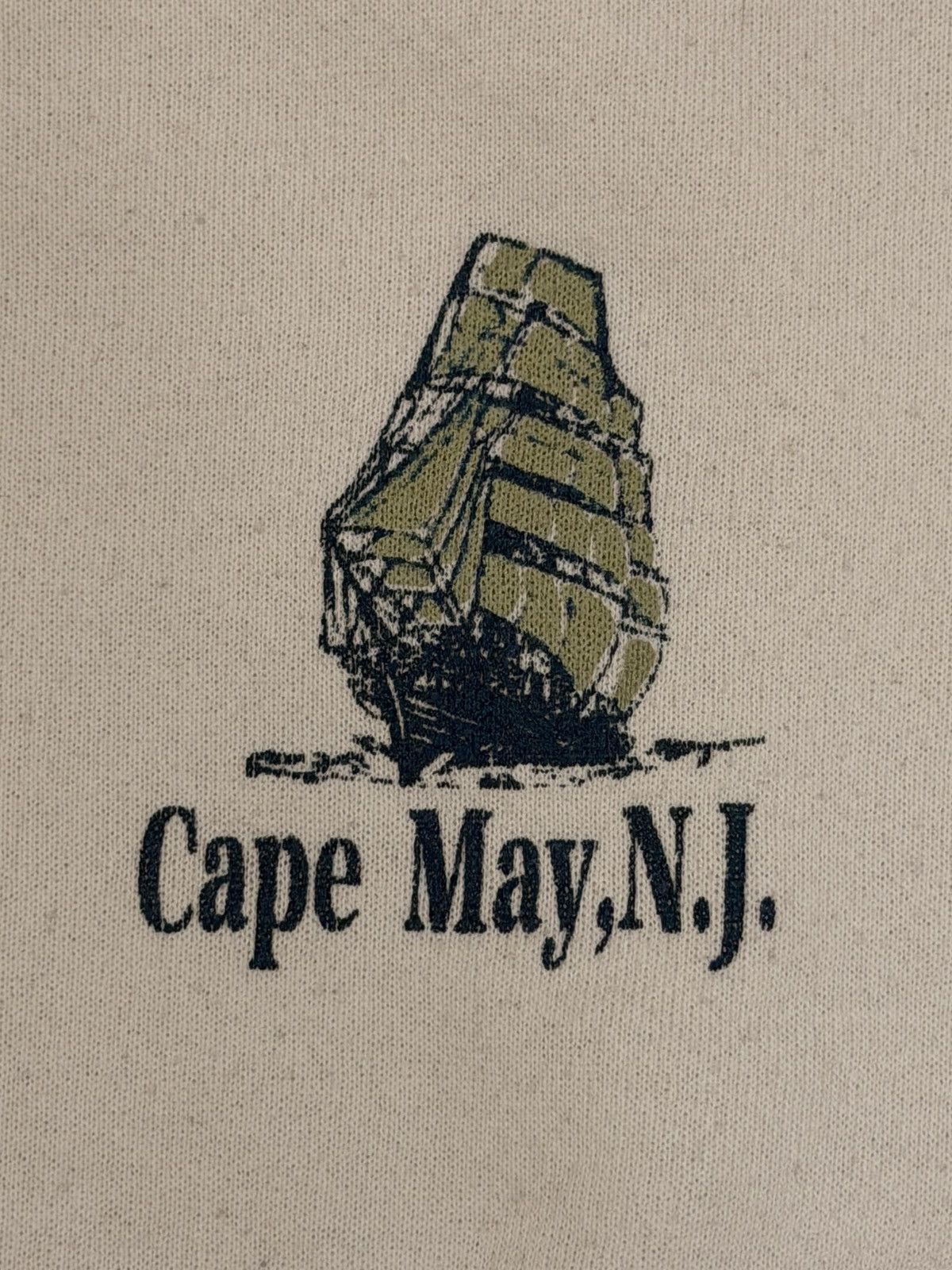 Vintage Vintage Tultex Cape May New Jersey White Crewneck Sweatshirt Size US M / EU 48-50 / 2 - 3 Thumbnail