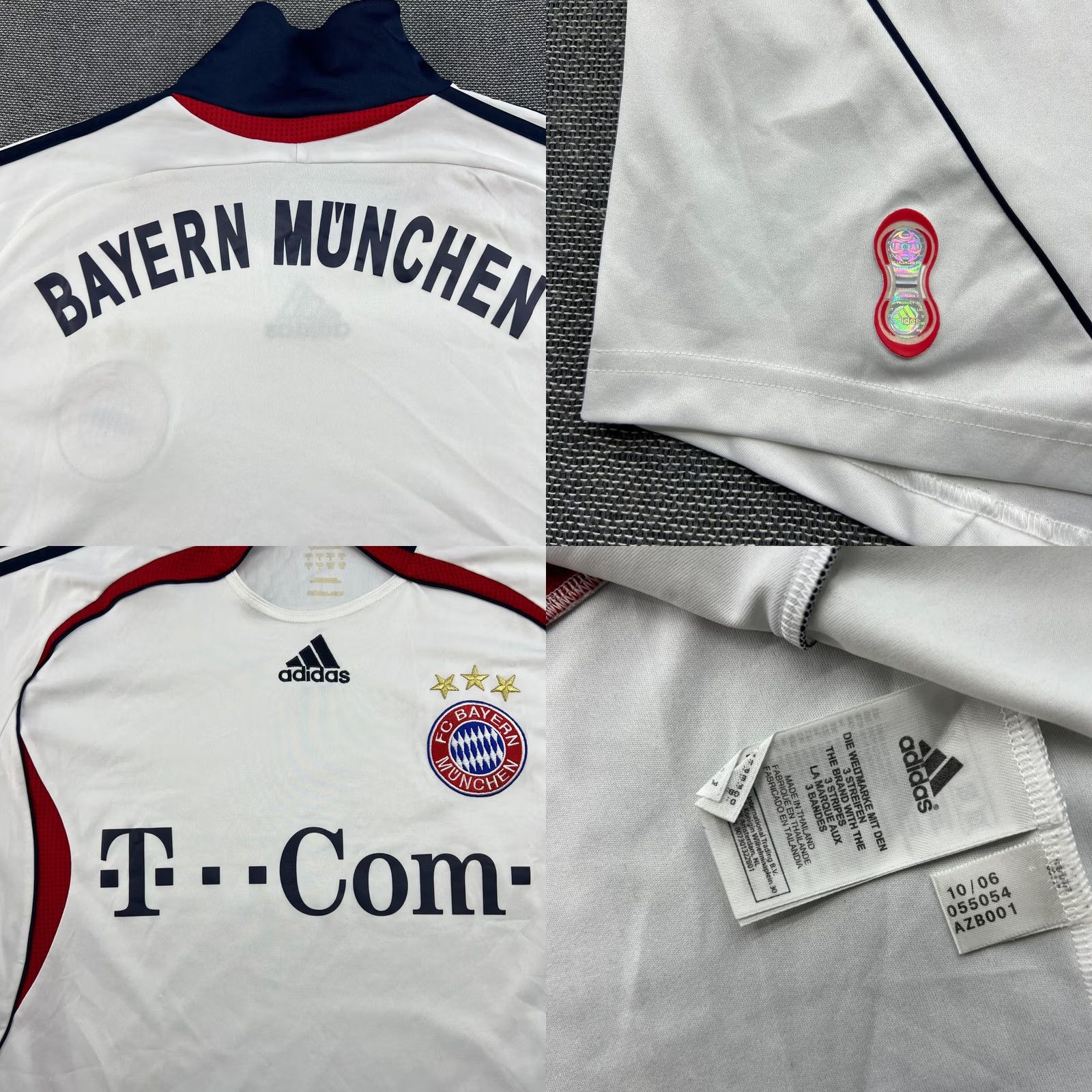 Adidas adidas Bayern Munich 2006 2007 Away Jersey Football Mens L Shirt White Size US L / EU 52-54 / 3 - 8 Thumbnail