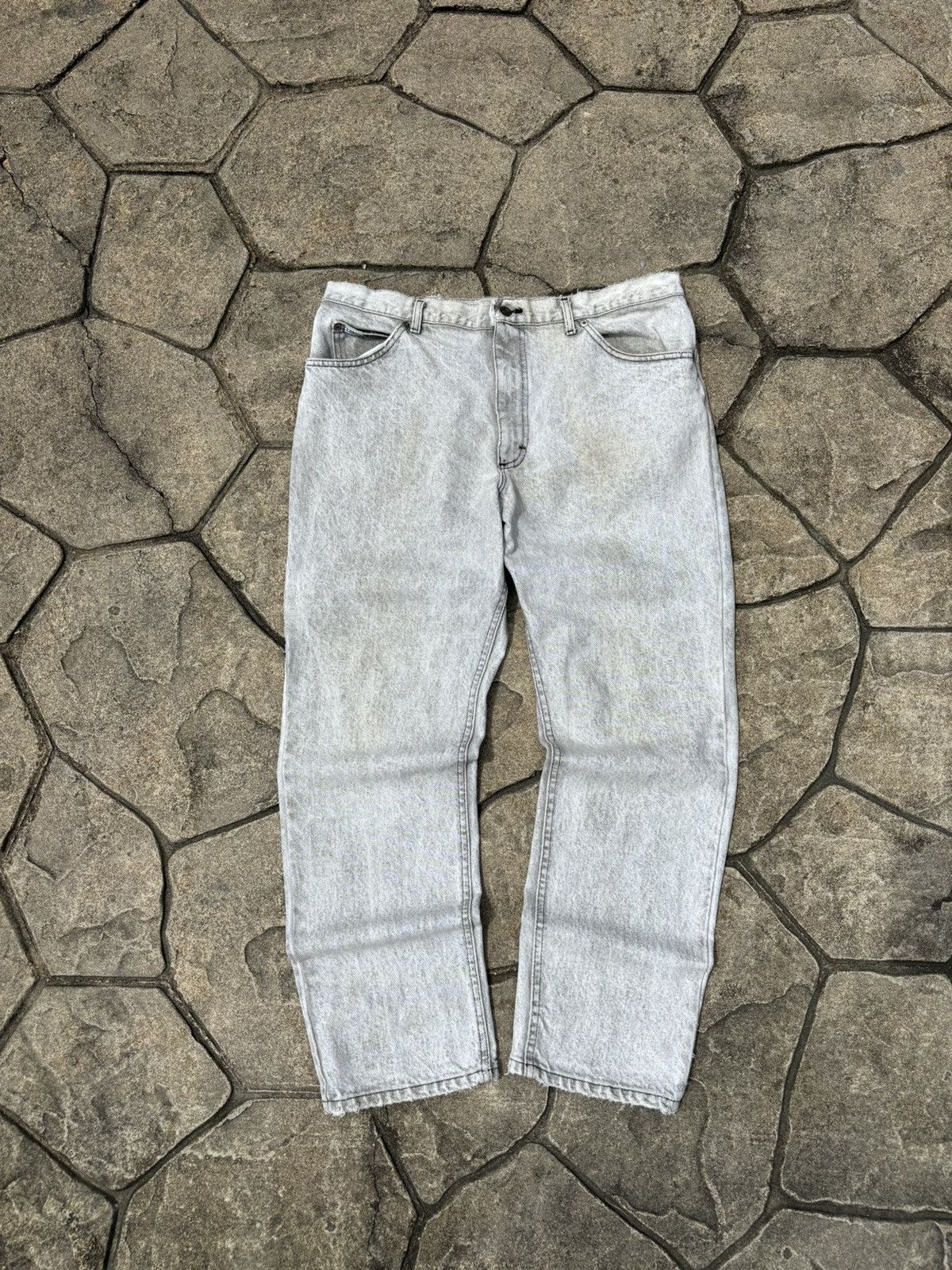 Lee × Vintage Vintage 90s Lee Faded Workwear Blue Jeans Size US 38 / EU 54 - 1 Thumbnail