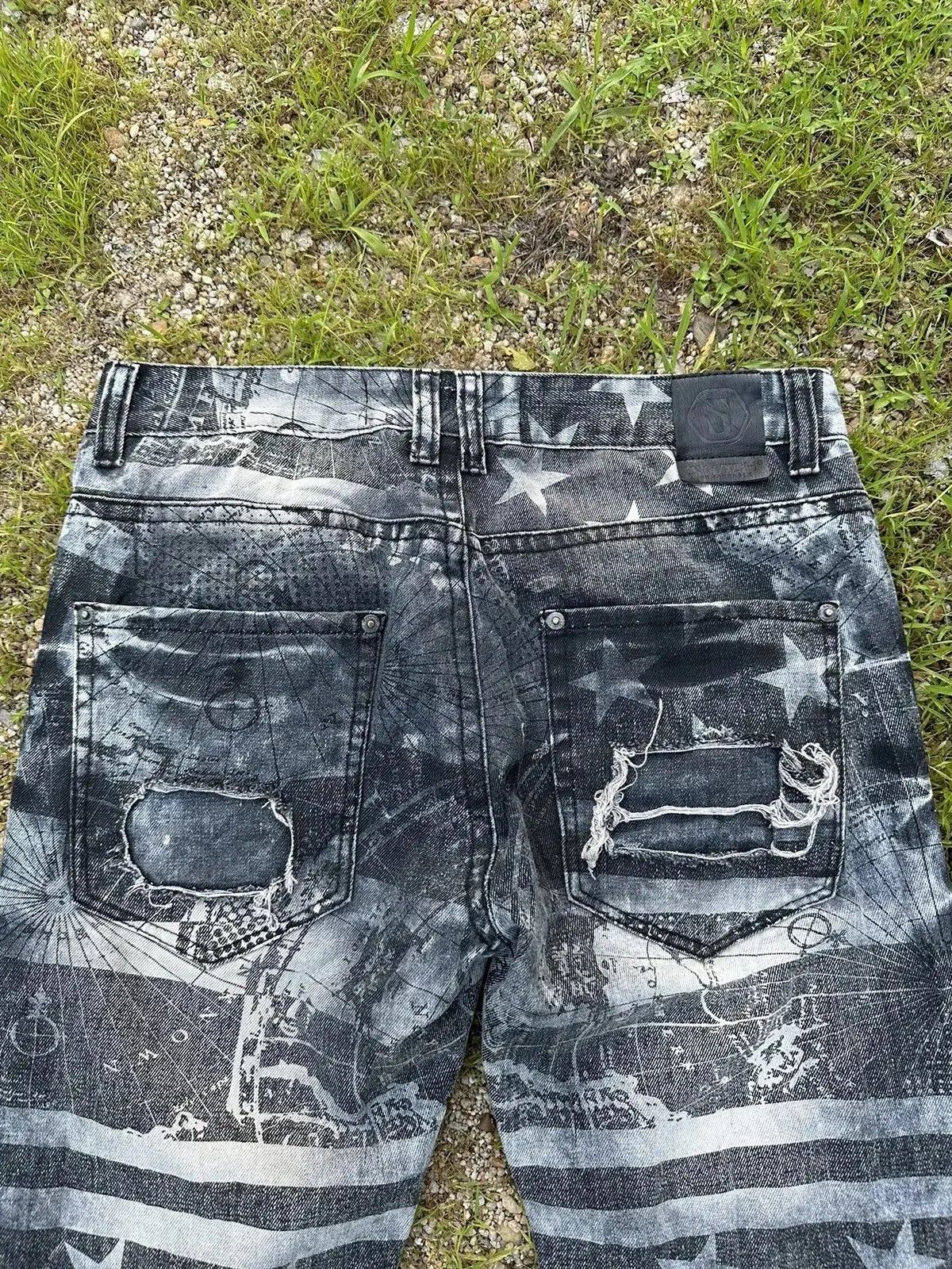 Tornado Mart STEALS🔥SWITCH REMARKABLE JEANS RIPPED FULL PRINT DENIM PANTS Size US 32 / EU 48 - 13 Thumbnail