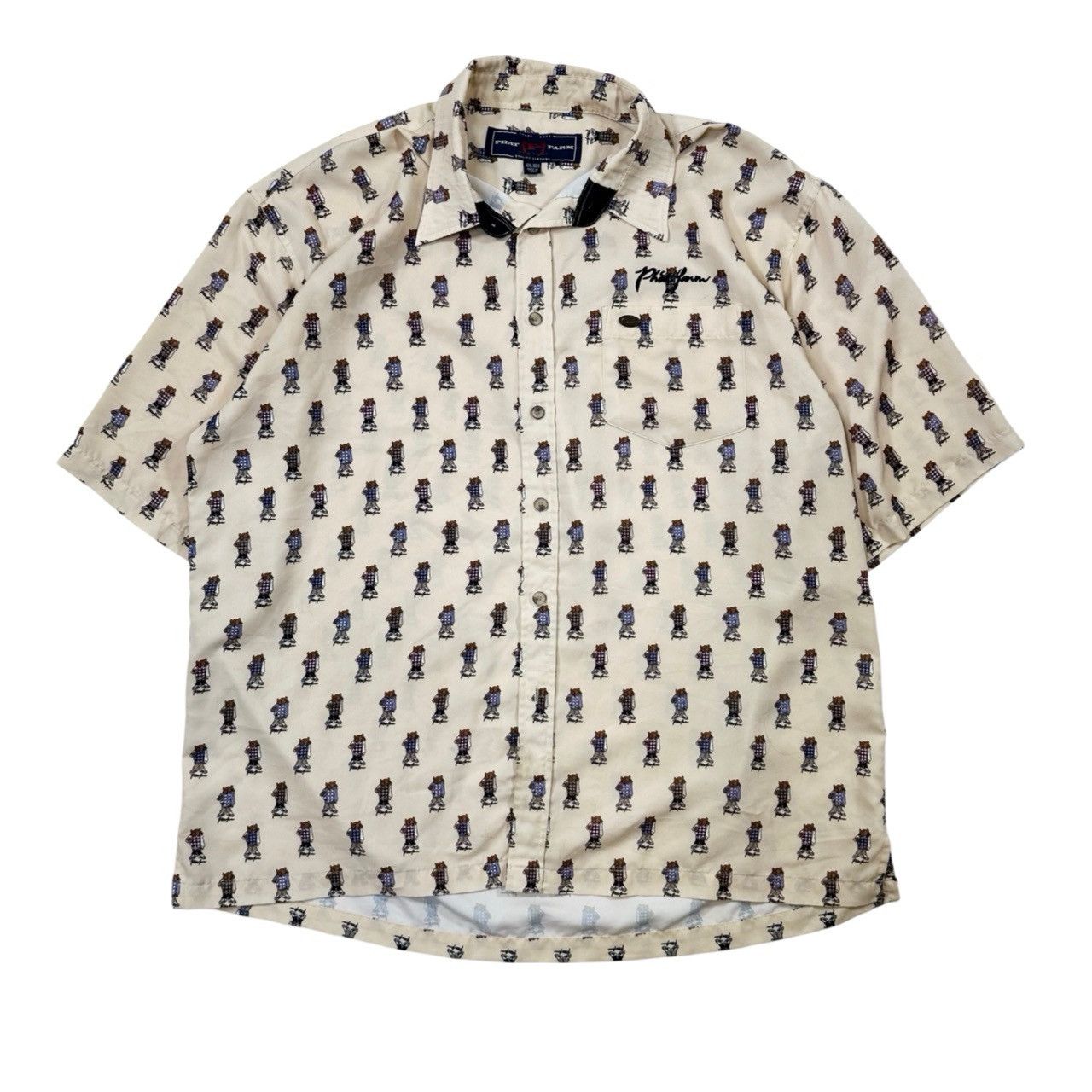 Vintage Vintage Y2K Phat Farm Big Patterned Button Up Shirt Size US XXL / EU 58 / 5 - 1 Thumbnail