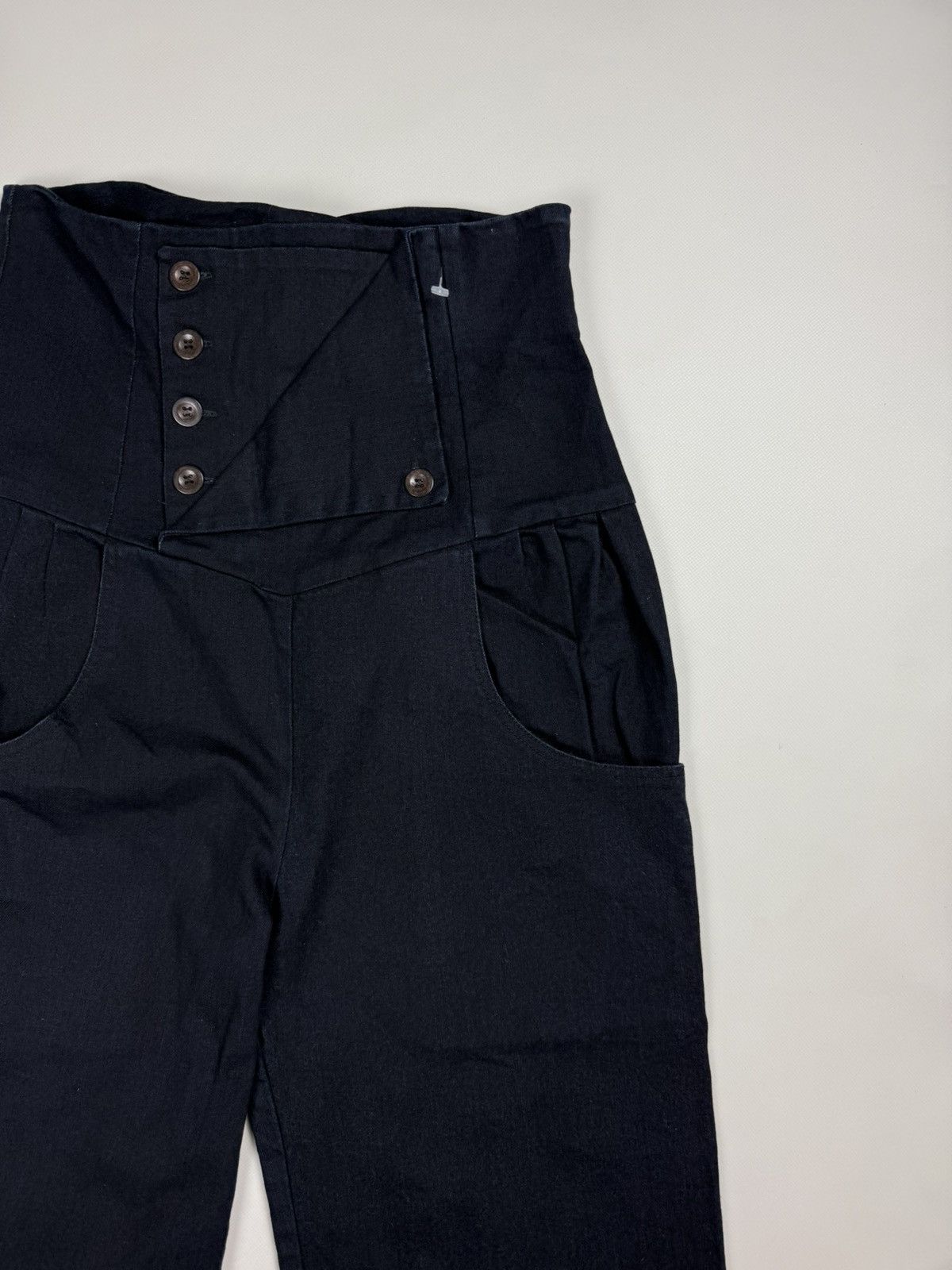 Other Burfitt Avant-Garde High Waist Buckle Back Cropped Jeans Size 30" / US 8 / IT 44 - 9 Thumbnail
