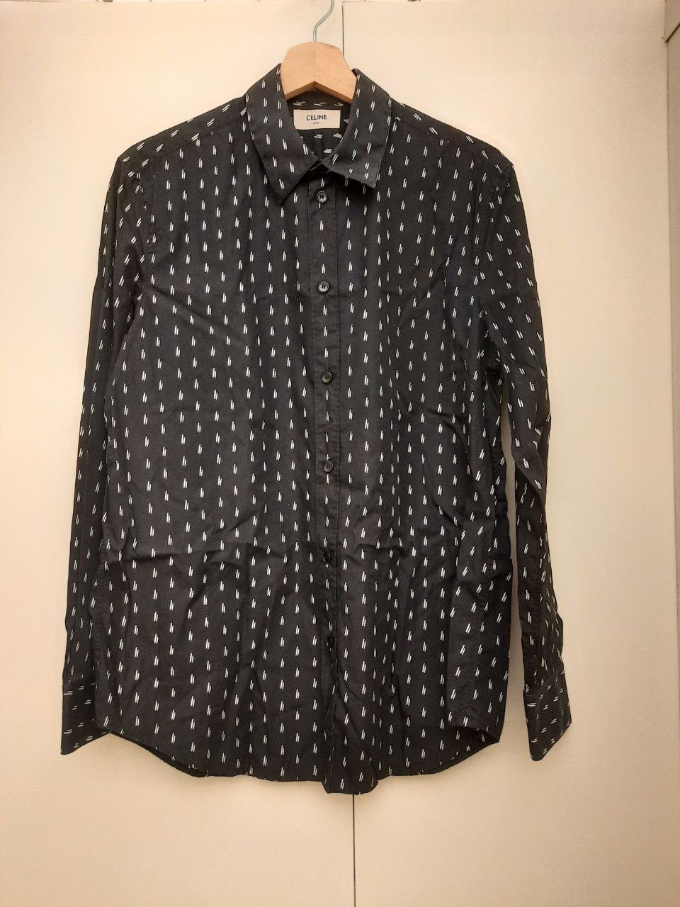 Celine × Hedi Slimane SS19 Abstract Print Line Shirt Size US M / EU 48-50 / 2 - 1 Thumbnail