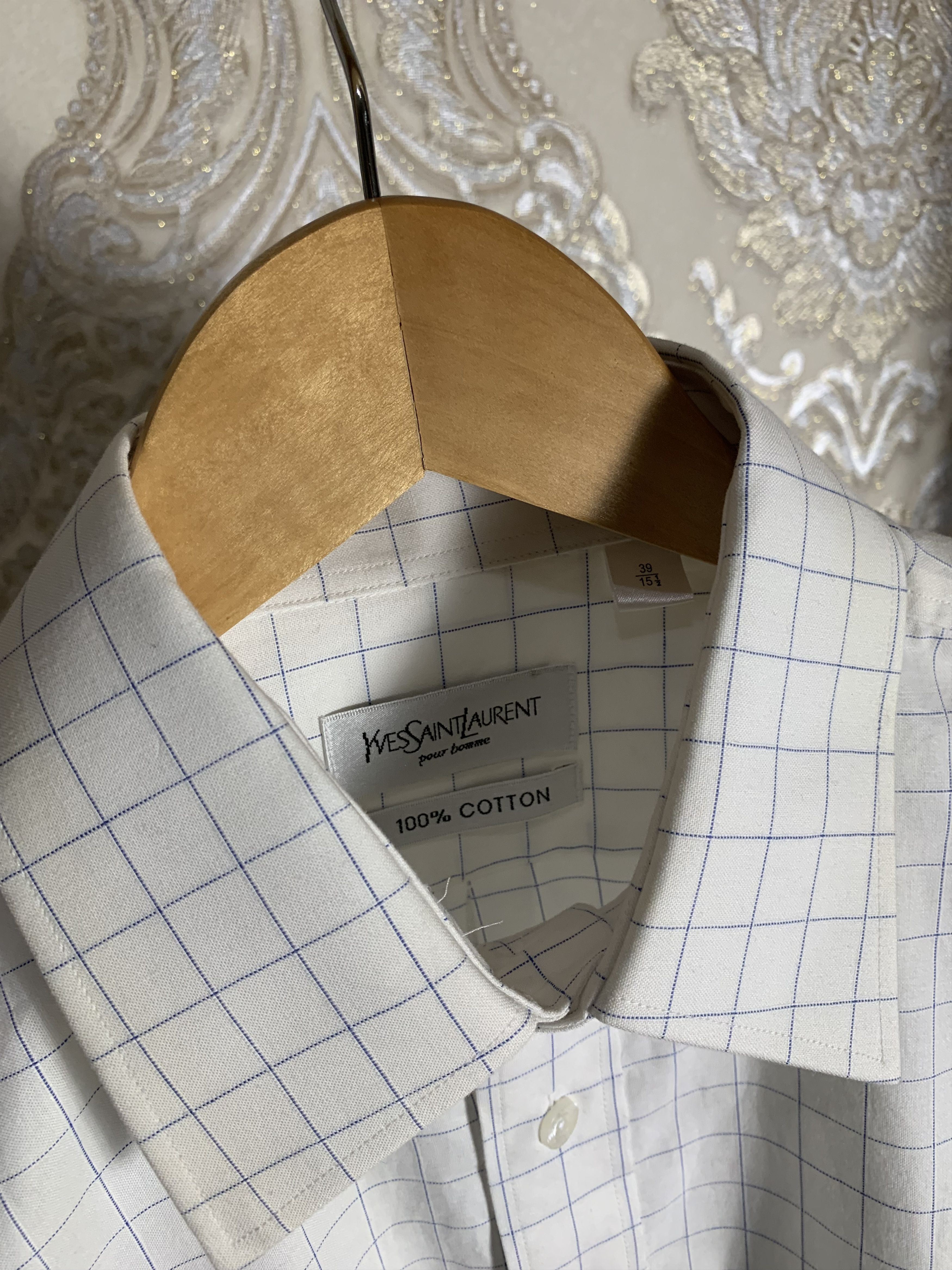 Saint Laurent Paris VINTAGE YVES SAINT LAURENT CLASSIC SHIRT DESIGNER RETRO 90s Size US XL / EU 56 / 4 - 4 Thumbnail