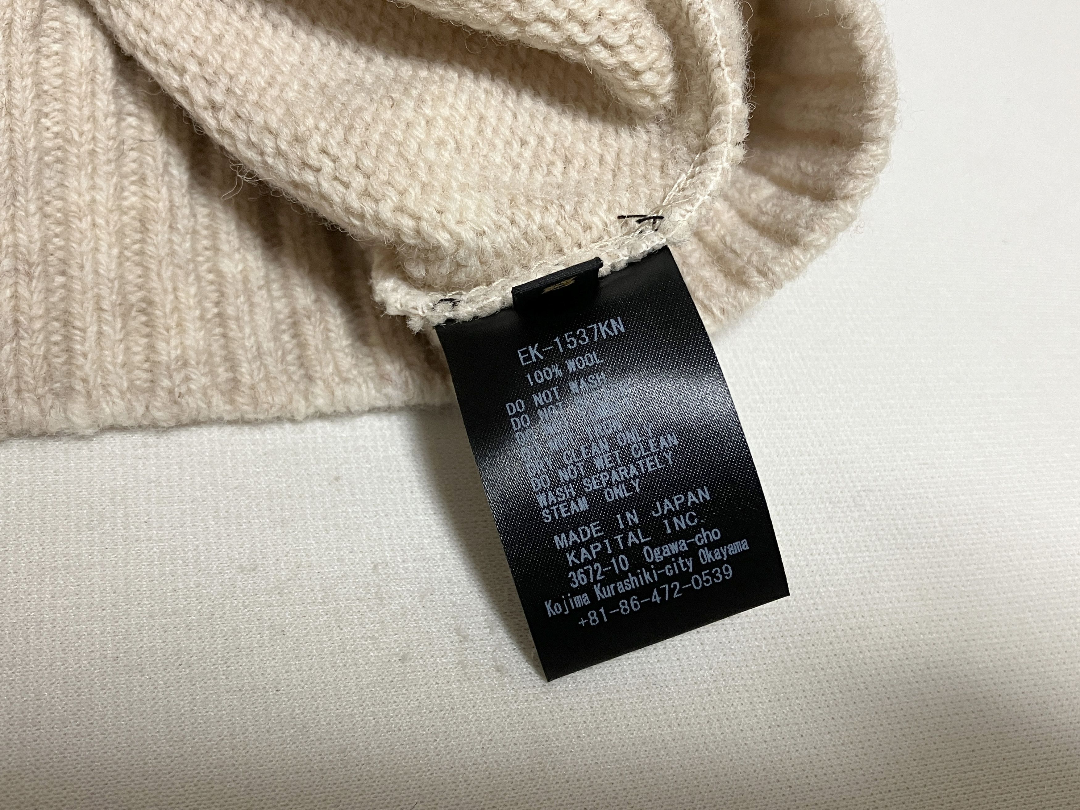 Kapital KAPITAL 5G wool bone crew sweater Skeleton ecru new S Size US S / EU 44-46 / 1 - 6 Thumbnail