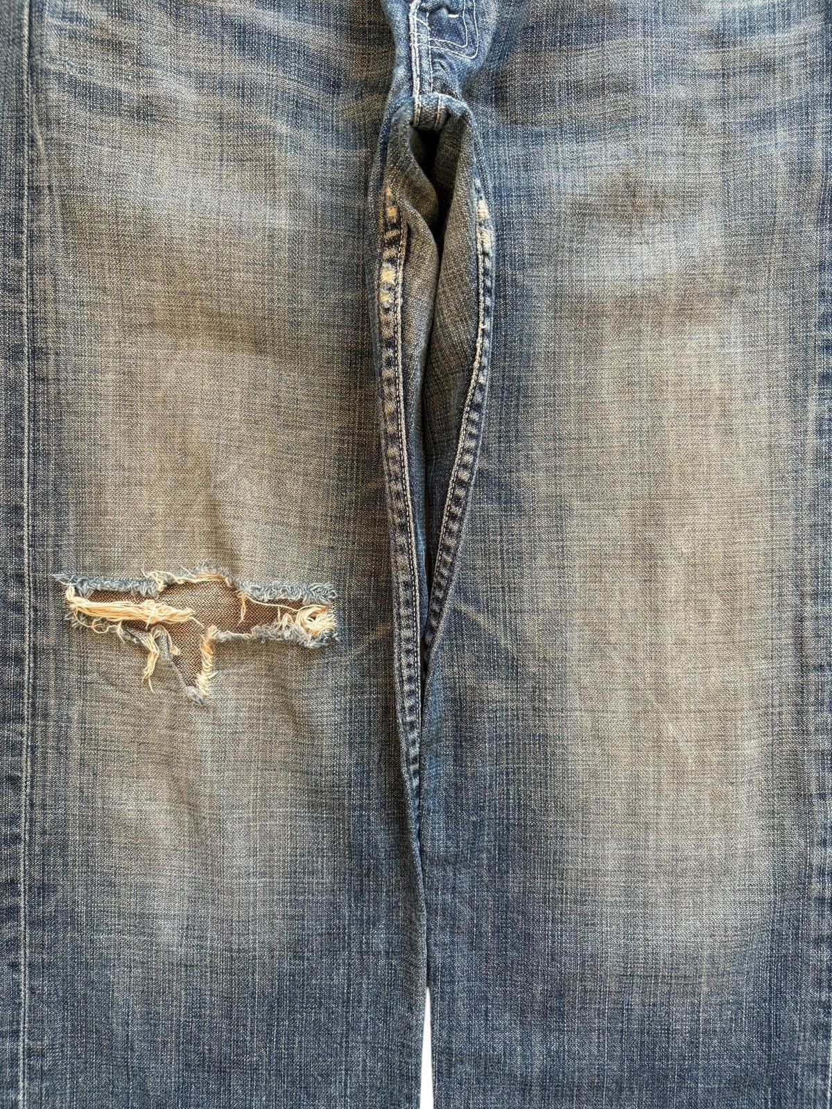 Levi's Vintage 90s Levis 503 Rusty Mud Wash Rip Loose Baggy Jeans Size US 29 - 5 Thumbnail