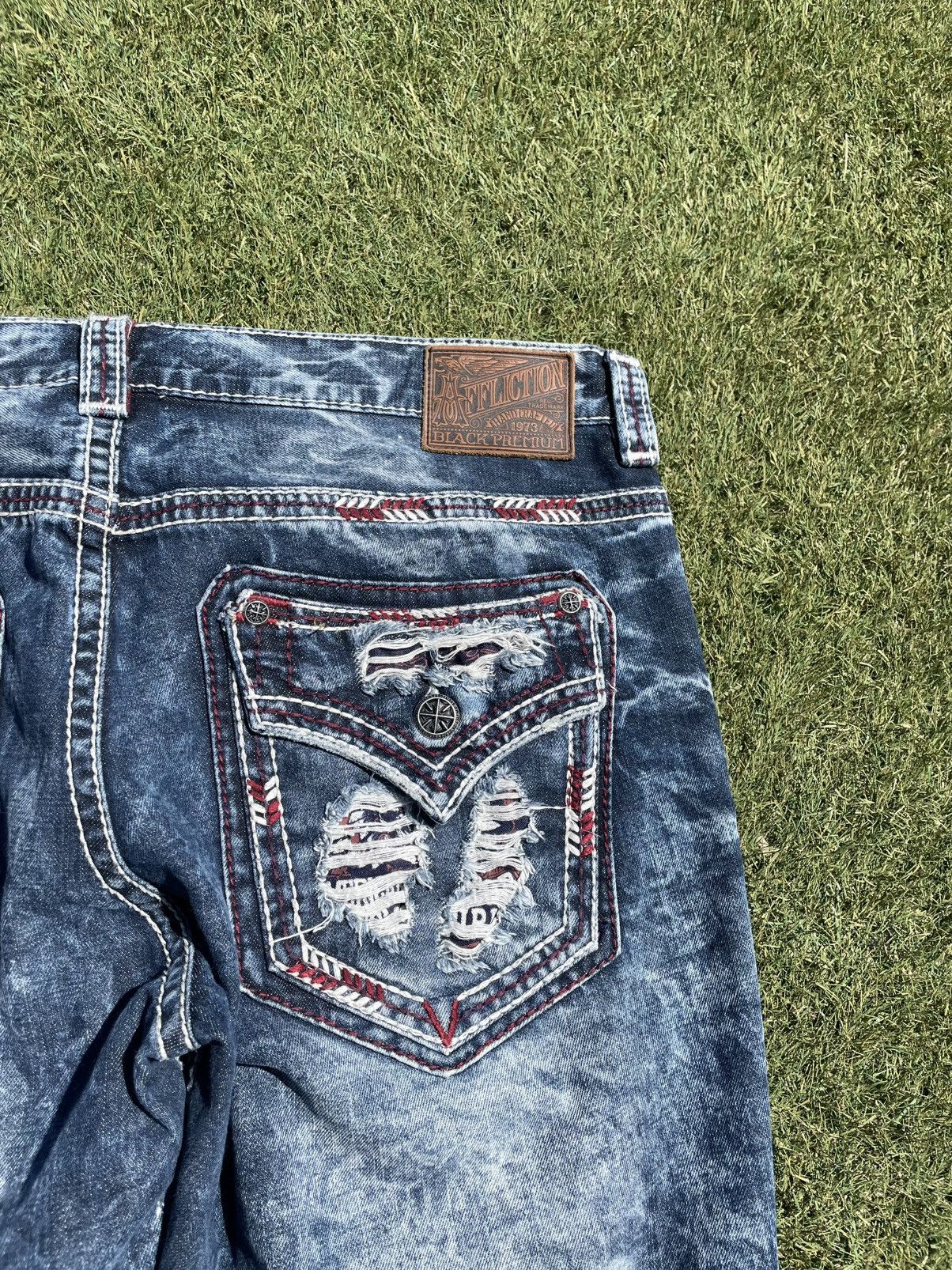 Affliction Affliction Jeans Mens size 36 x 40 Cooper Black Blue Faded Size US 36 / EU 52 - 9 Thumbnail