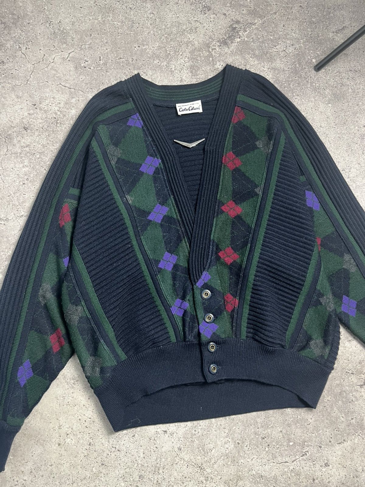 Carlo Colucci × Vintage 🔥 Rare Vintage CARLO COLUCCI Cardigan Sweater Size US L / EU 52-54 / 3 - 3 Thumbnail