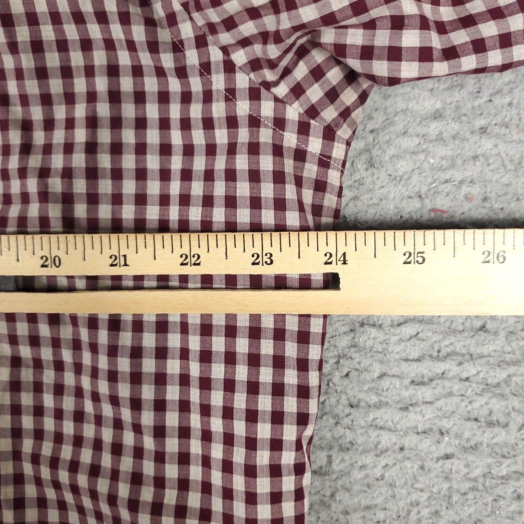Brooks Brothers Brooks Brothers Dress Shirt Mens 17 Red Check Long Sleeve Button Down Size 46R - 5 Thumbnail