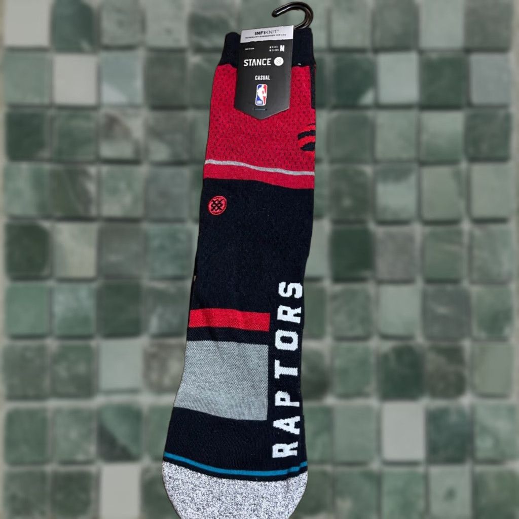 NBA NBA Raptors Socks Adult Medium Multicolor Novelty Unisex Adults M Size ONE SIZE - 1 Preview