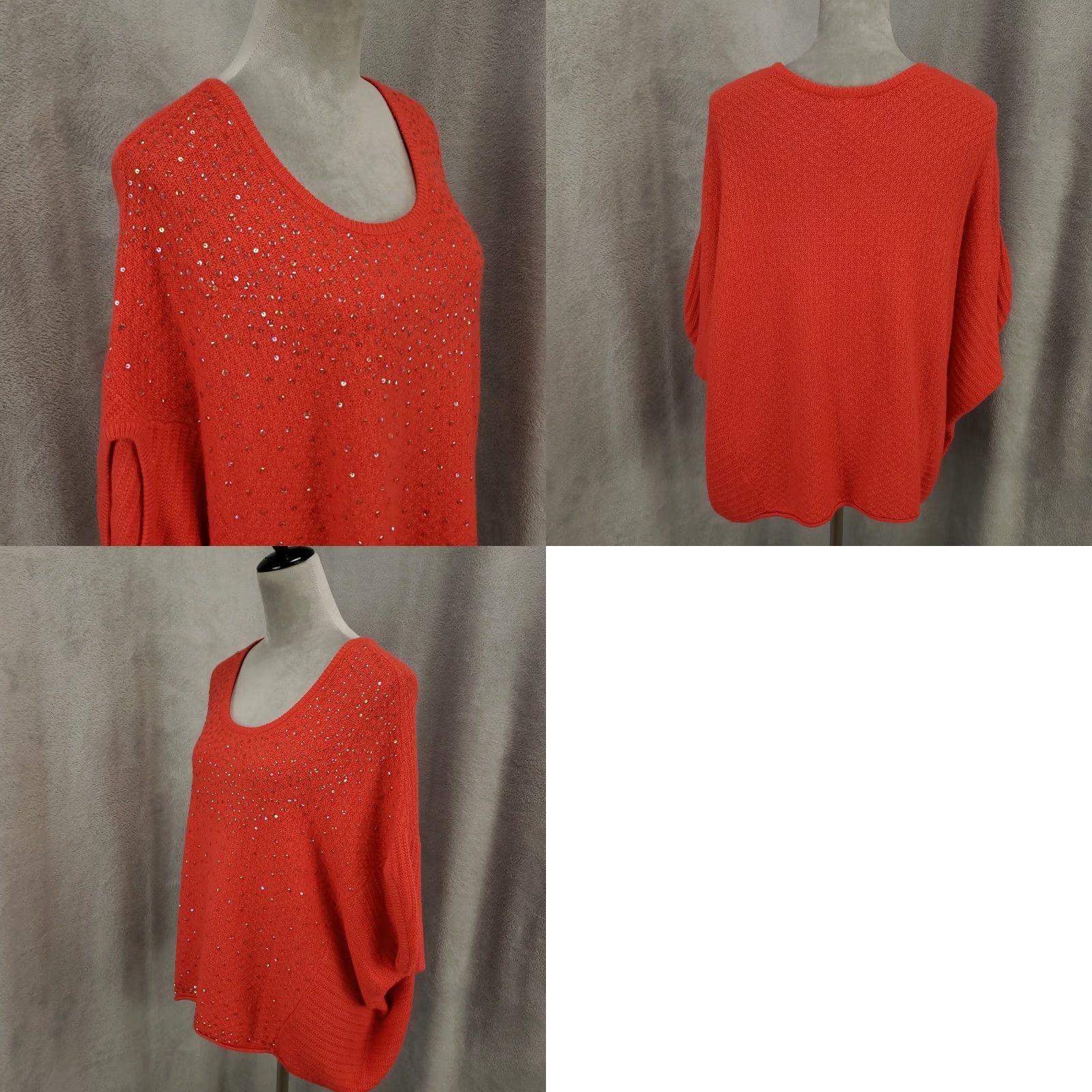 Free People VINTAGE Free People Sweater Women's Small Oversized Knit Pullover Bohemian Fall Winter Orange Size S / US 4 / IT 40 - 8 Thumbnail