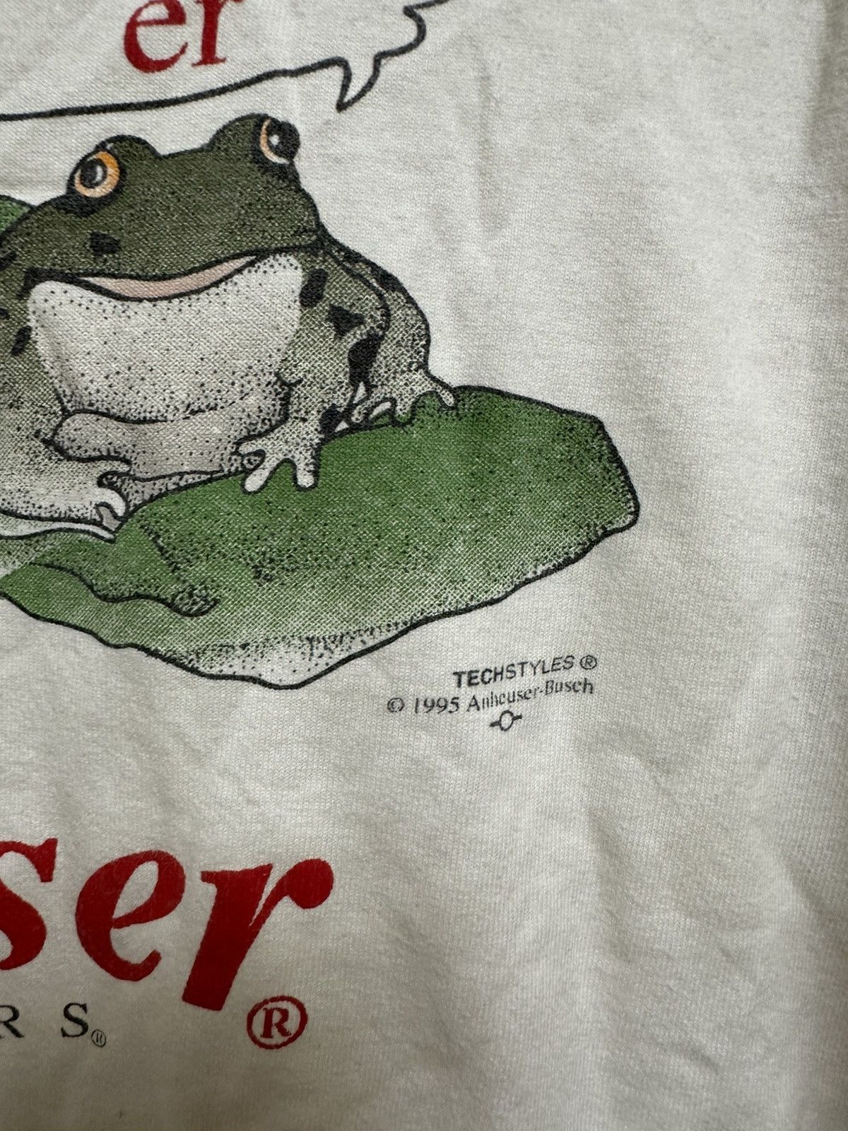 Budweiser × Vintage Vintage 1995 Budweiser Frogs Shirt Size Xl Size US XL / EU 56 / 4 - 3 Thumbnail