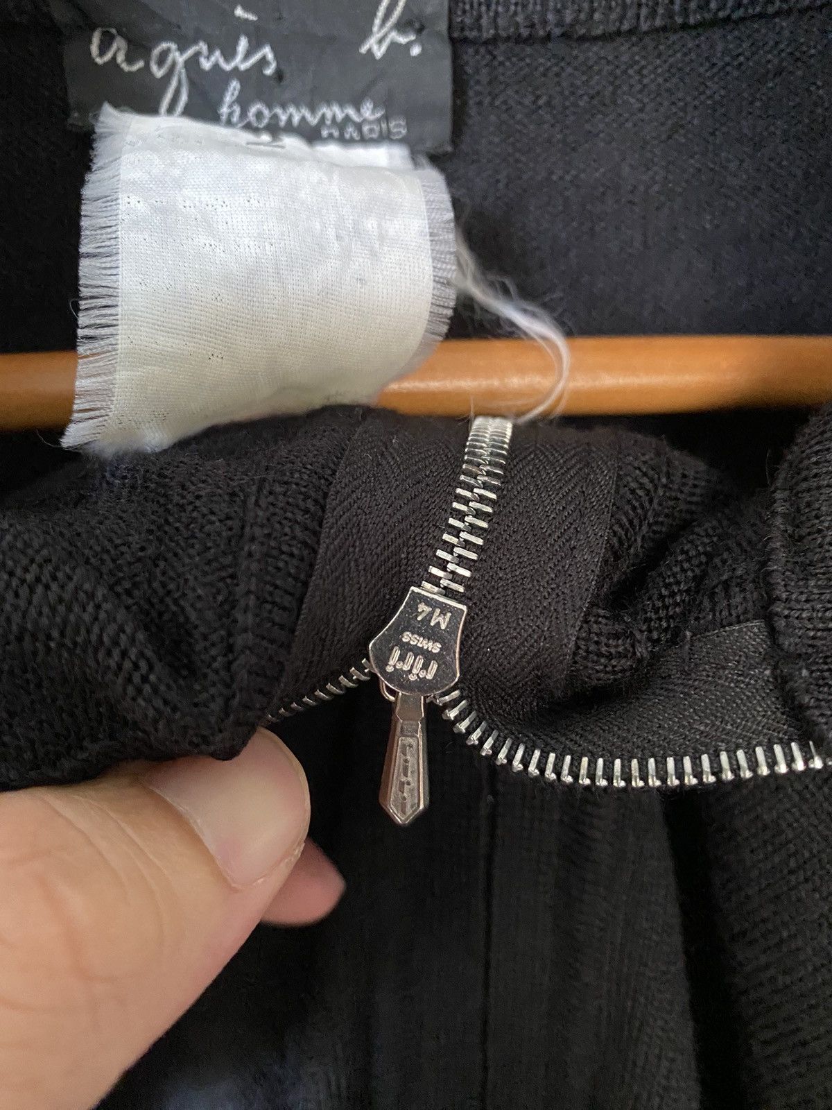 agnes b. 1990s Agnes B. Homme RIRI zipper wool zipper jacket Size US L / EU 52-54 / 3 - 8 Thumbnail