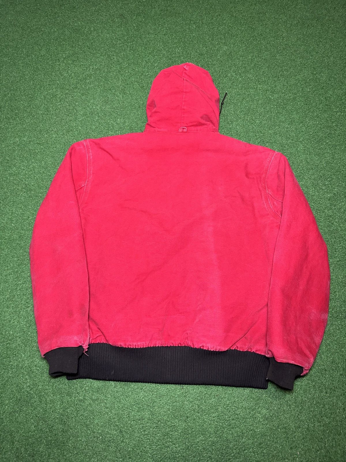 Carhartt Vintage 90s J130 Dark Red Crimson Large Zip Duck Jacket Size US L / EU 52-54 / 3 - 4 Thumbnail