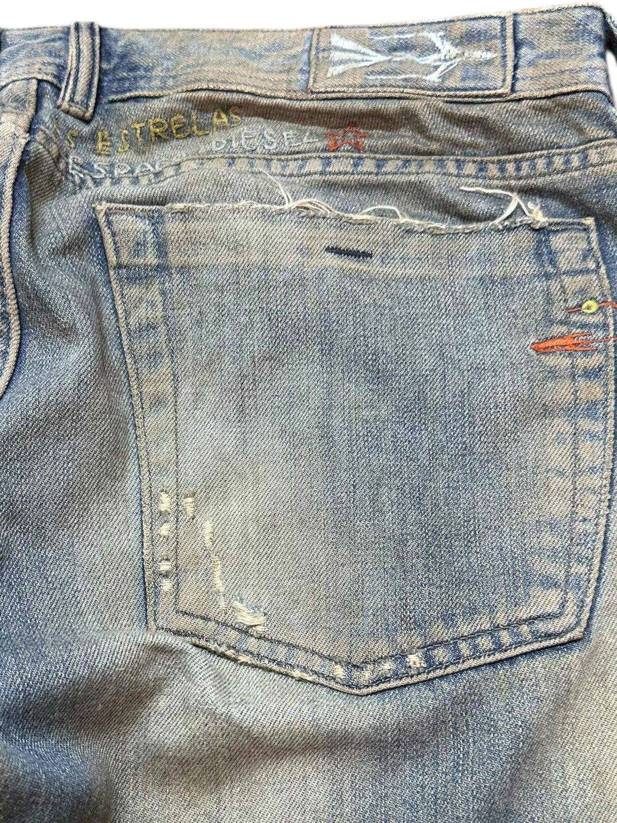 Diesel Vintage Diesel Flare Bootcut Artwork Grunge Denim Size US 35 - 8 Thumbnail