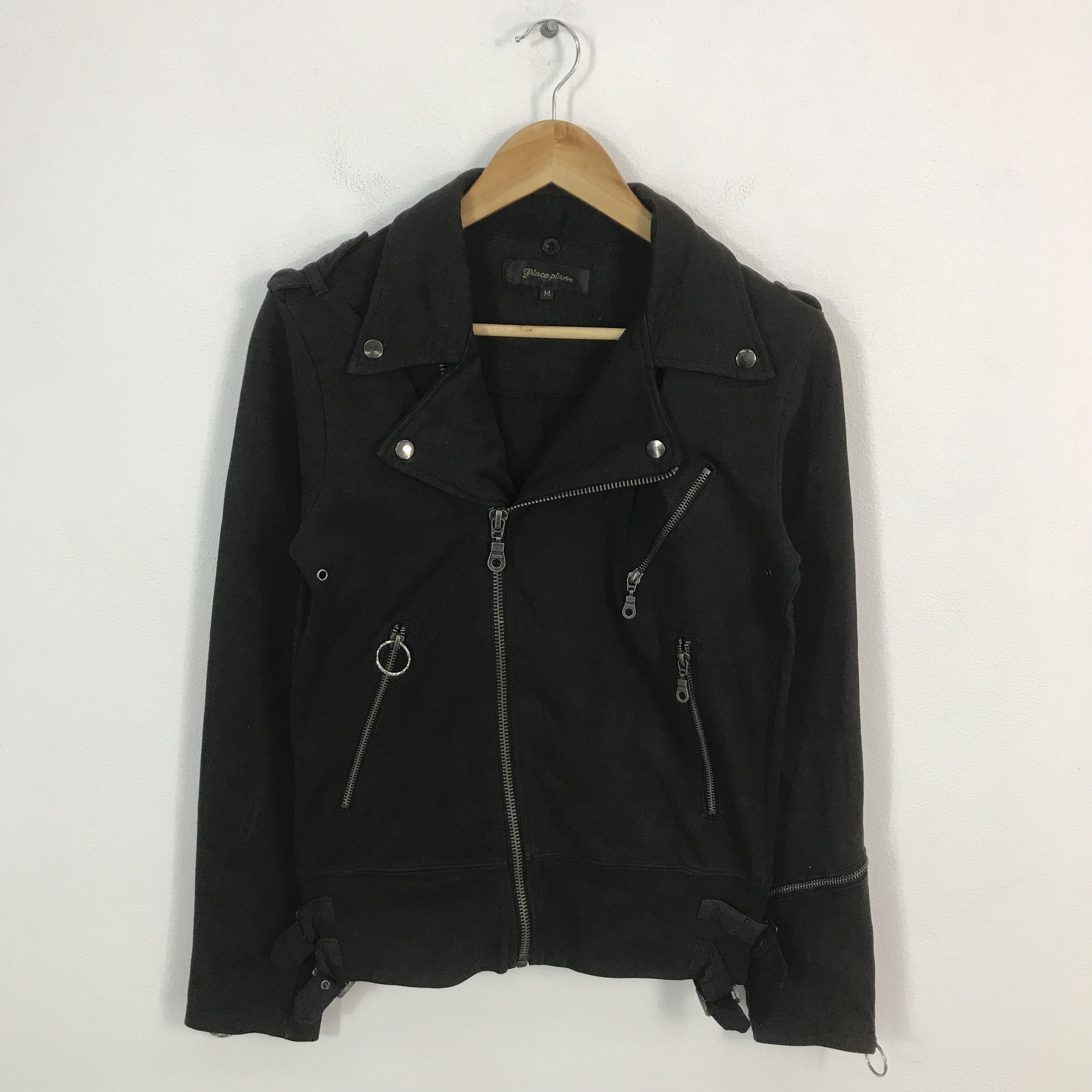 Japanese Brand place piano Japan Black punk Bono design jacket Size US M / EU 48-50 / 2 - 1 Thumbnail