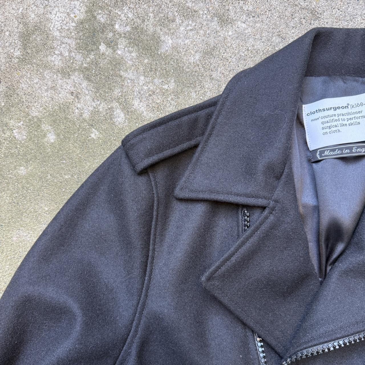 clothsurgeon clothsurgeon black wool biker jacket riders m l Size US M / EU 48-50 / 2 - 5 Thumbnail