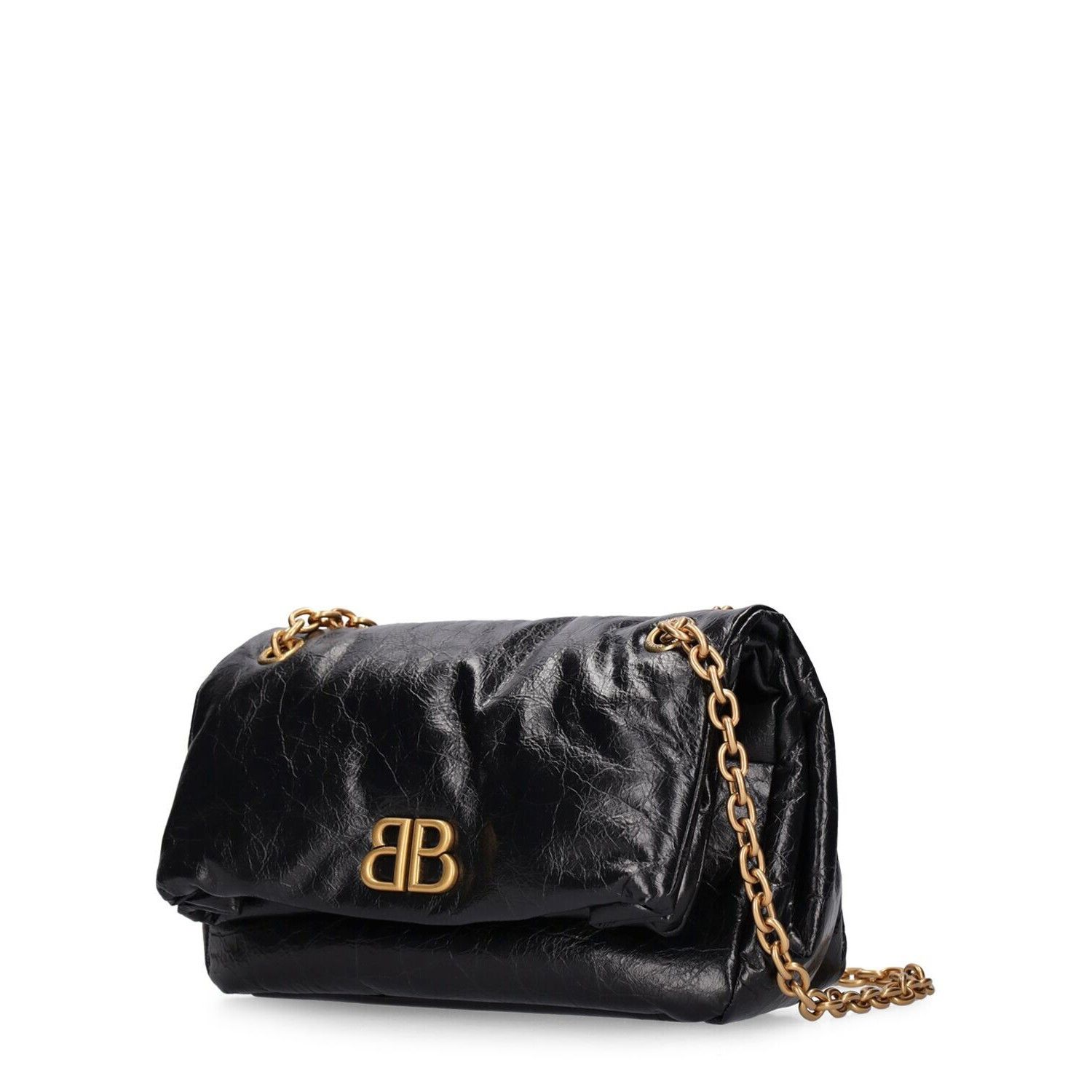 Balenciaga BALENCIAGA Monaco Small $2590 Black Leather Shoulder Bag New Size ONE SIZE - 2 Thumbnail