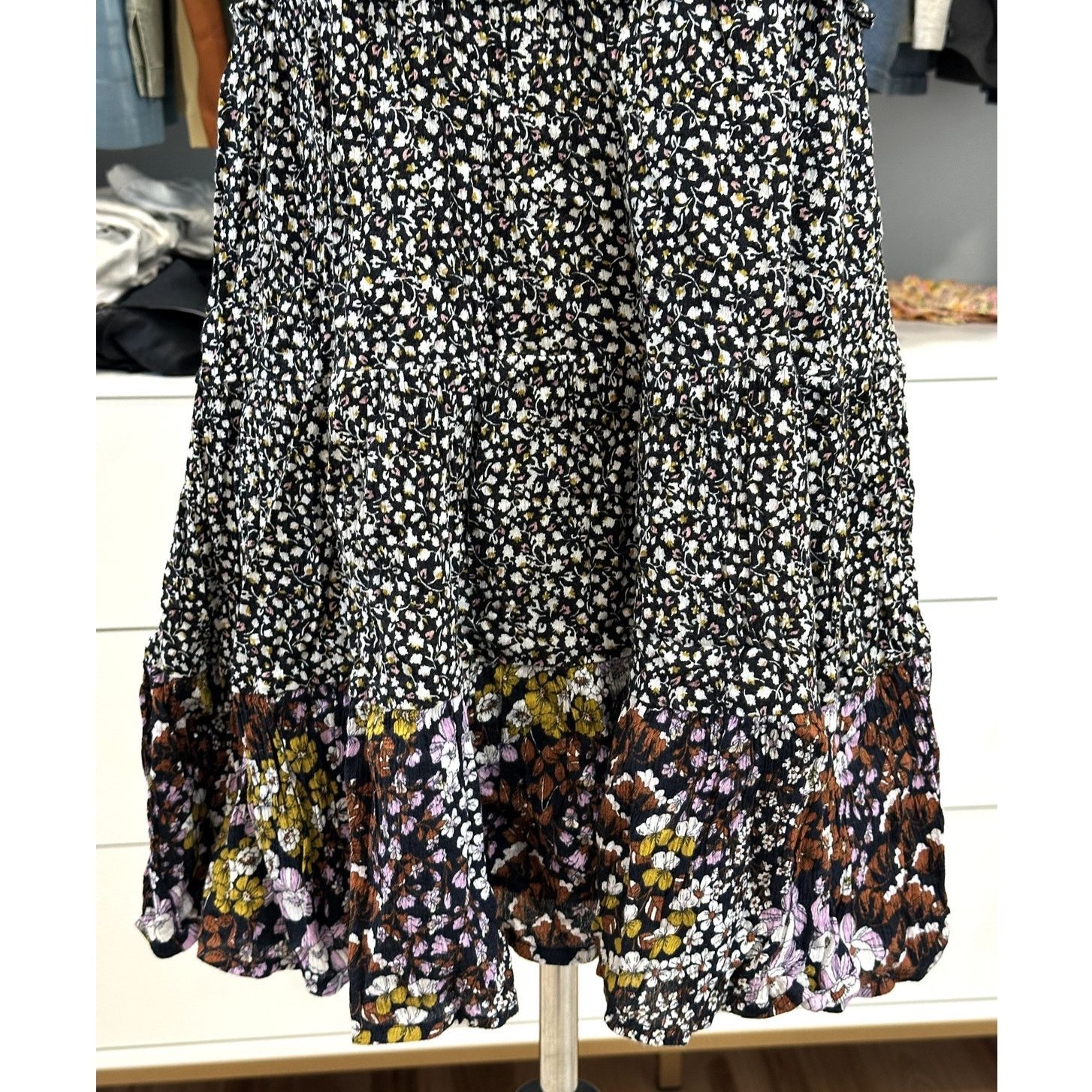 BP. BP Womens Black Sleeveless Floral Tiered Sundress MiniS NWOT Size S / US 4 / IT 40 - 3 Thumbnail