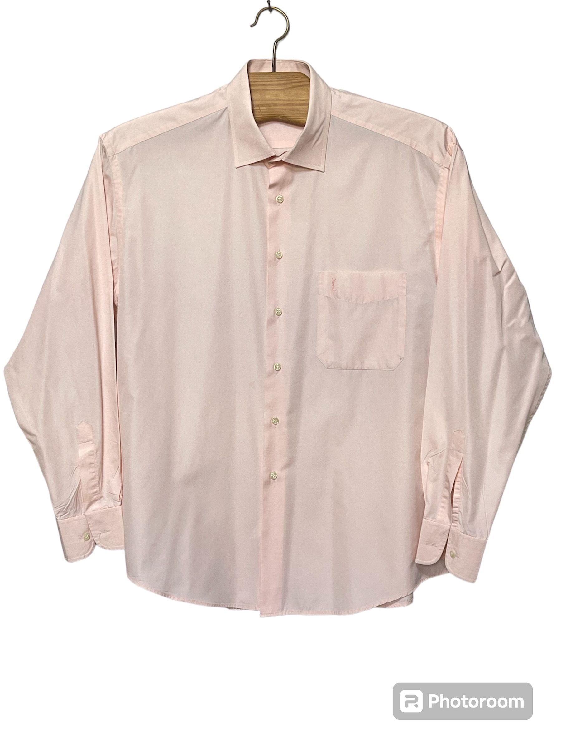 Yves Saint Laurent 🔥 vintage Yves Saint Laurent shirt pink salmon size xl Size US XL / EU 56 / 4 - 1 Thumbnail