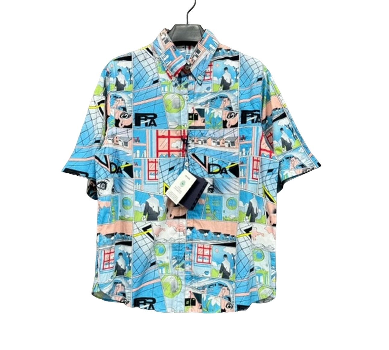 Prada Prada Comic Graphic Print Short Sleeve Shirt Size S Size US S / EU 44-46 / 1 - 1 Thumbnail